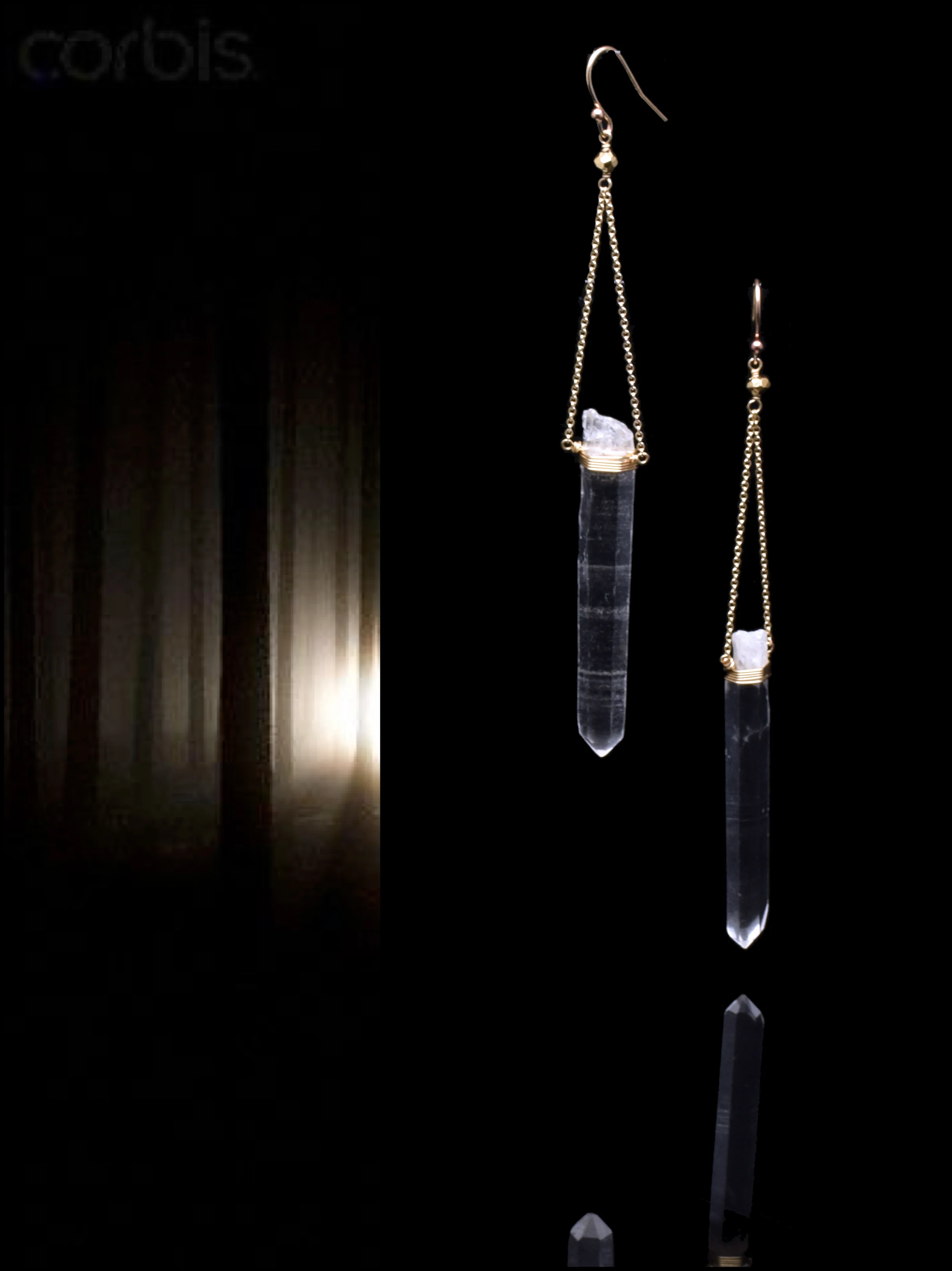 CRYSTAL POINT EARRINGS