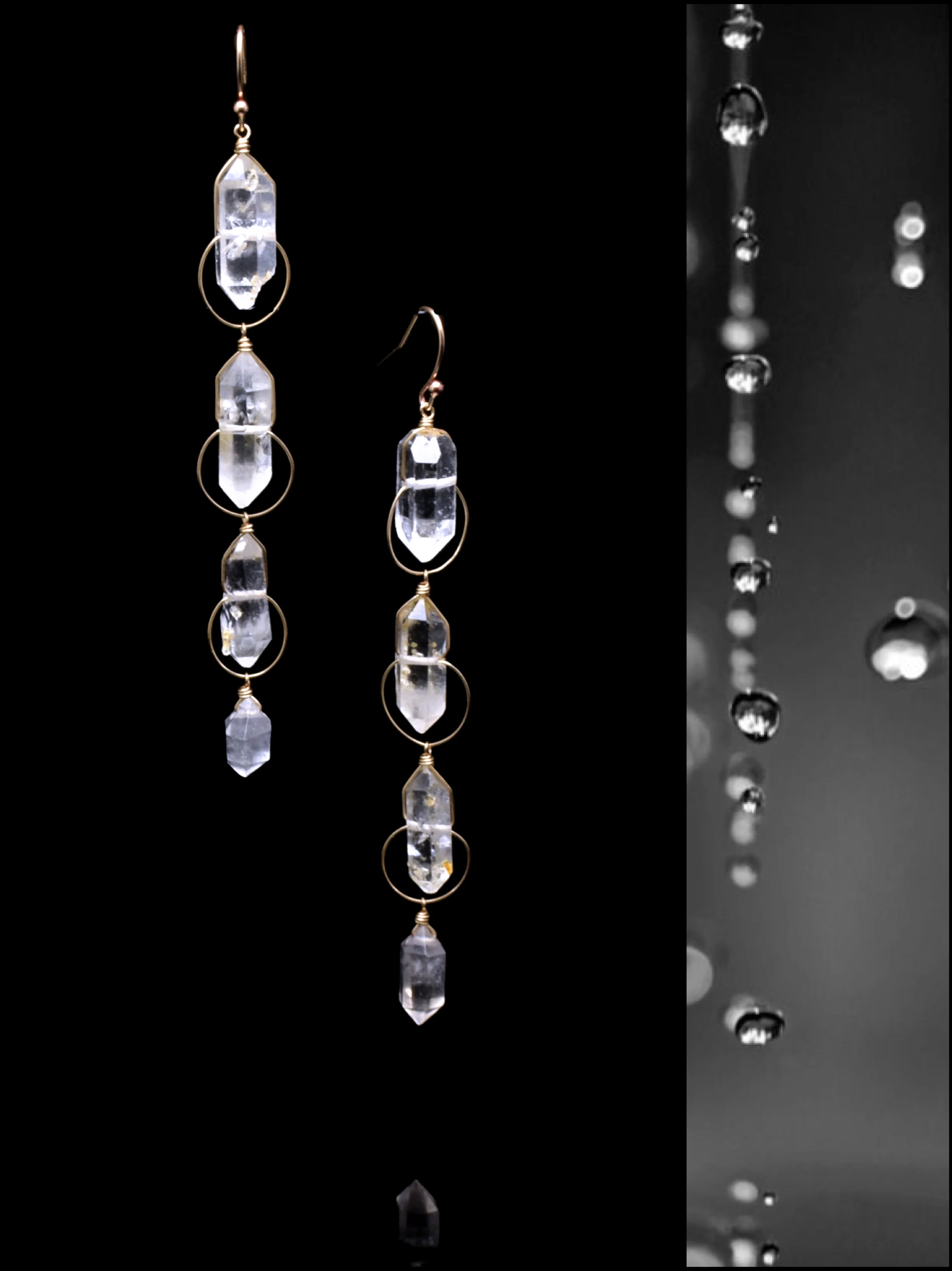 RAIN DROPS CRYSTAL EARRINGS
