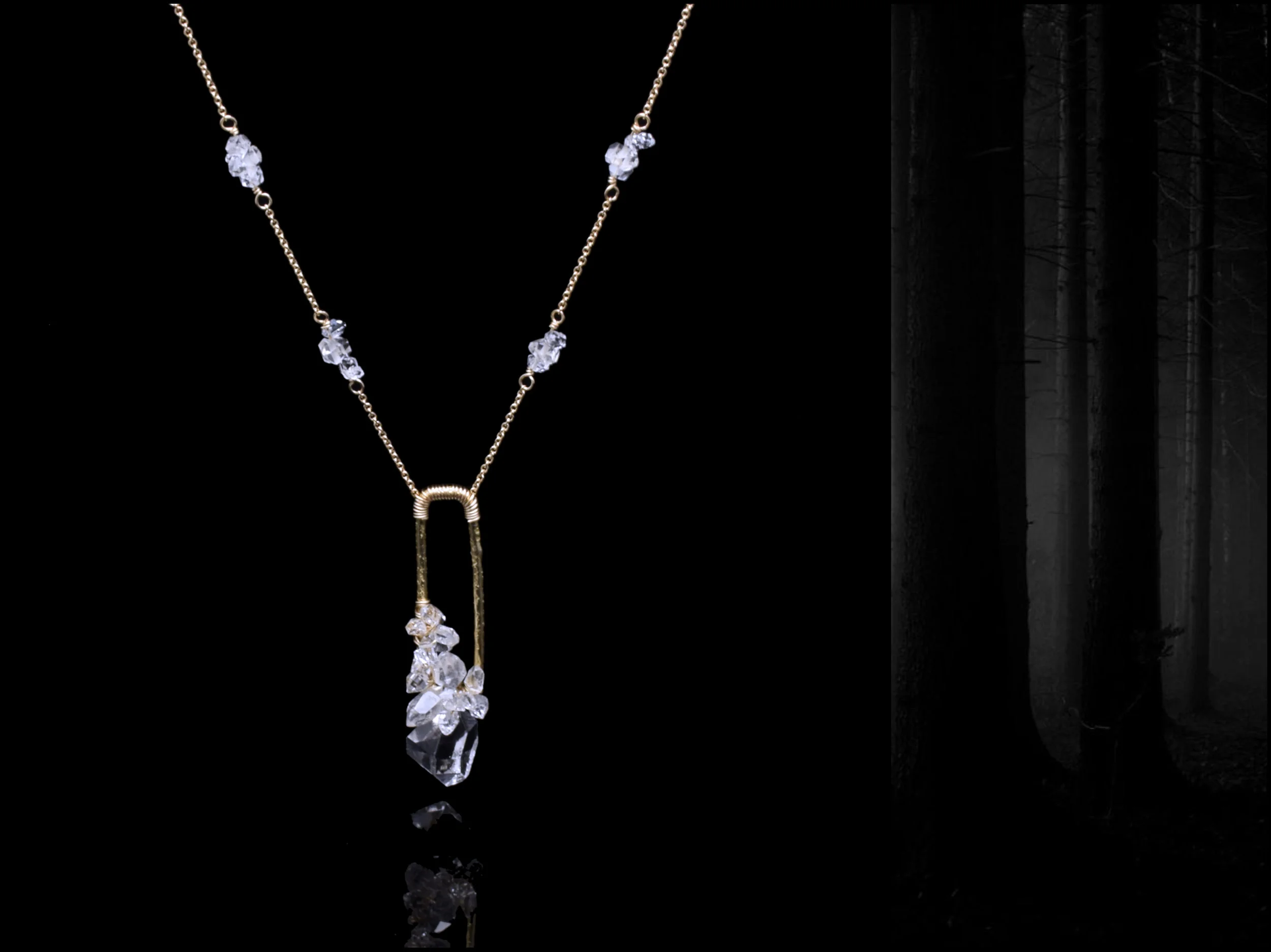 OPEN WINDOWS HERKIMER NECKLACE