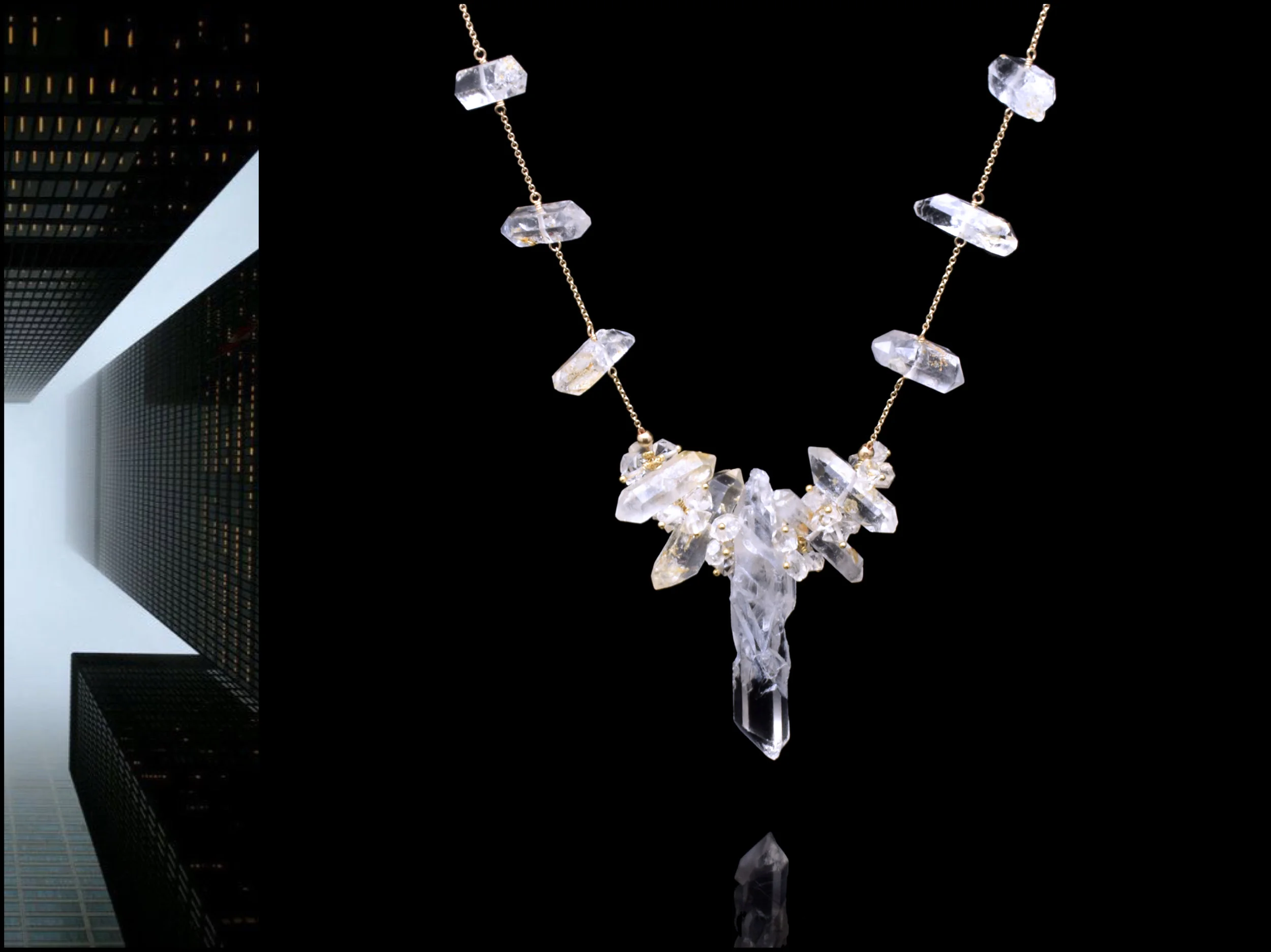 CLUSTER POINT CRYSTAL NECKLACE