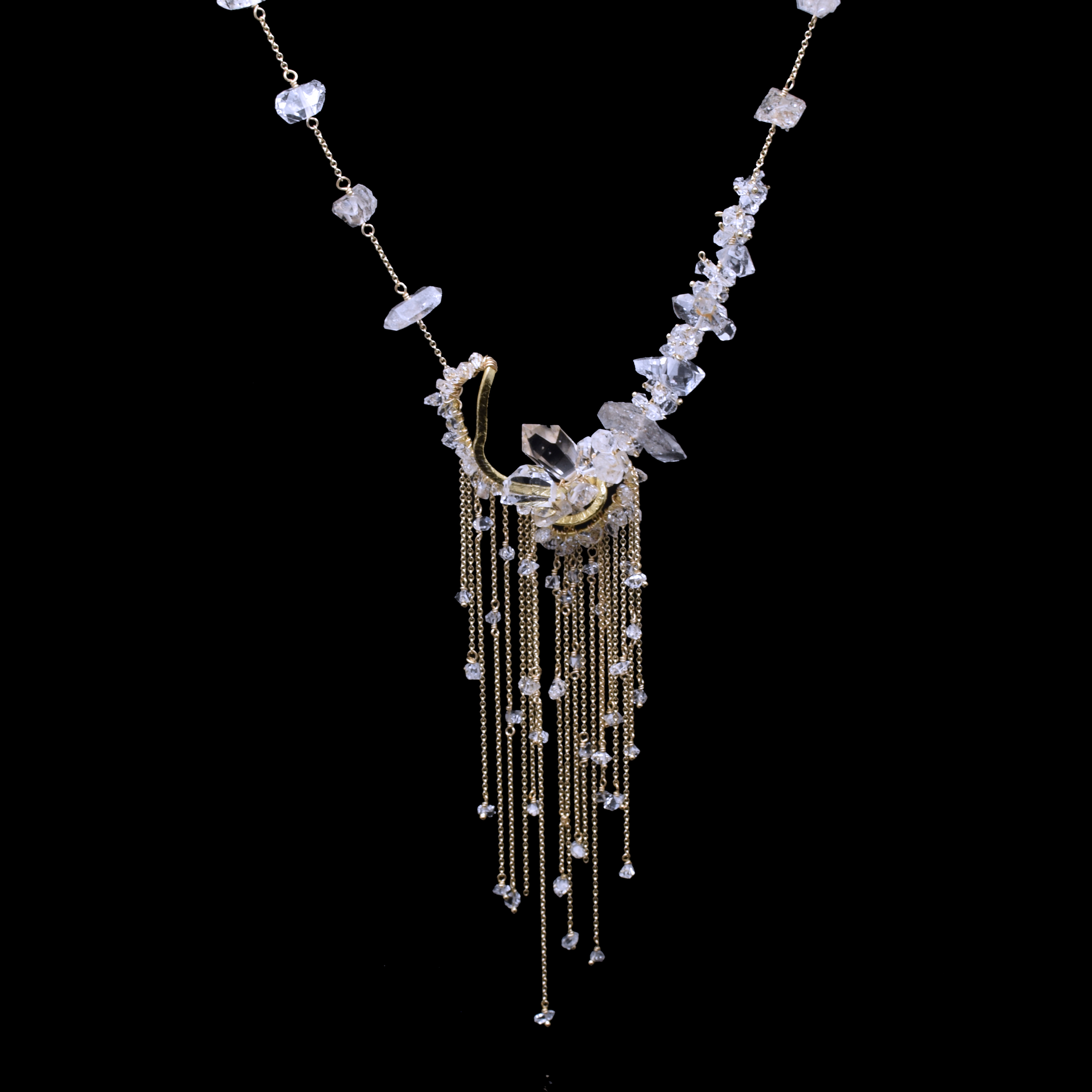 RAINING HERKIMER DIAMONDS NECKLACE