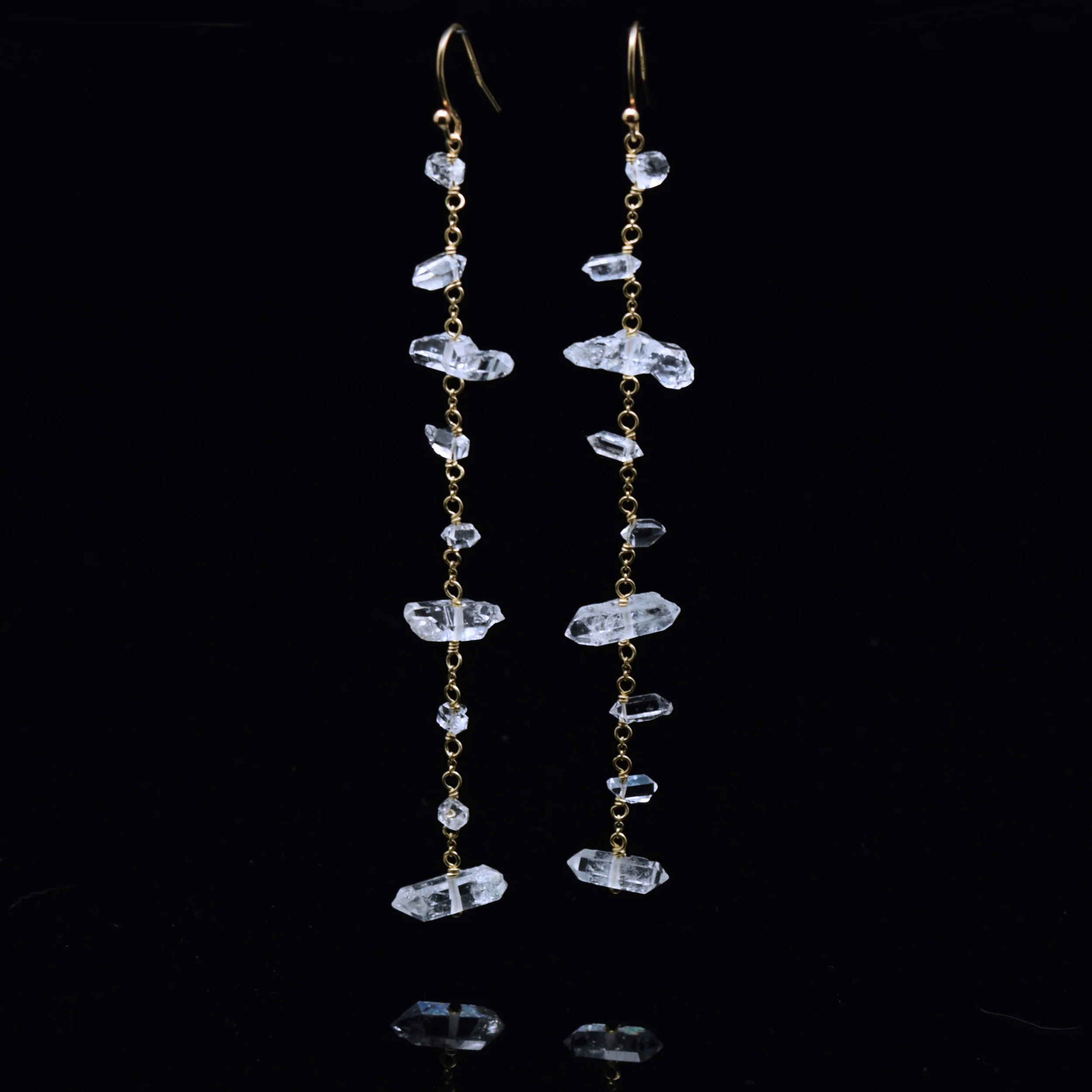 HERKIMER DIAMOND FALL EARRINGS