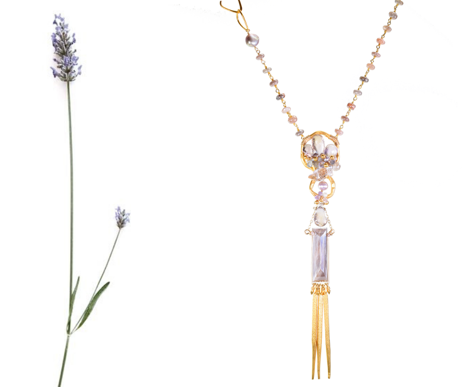 long multi drop gemstone pearl gold layering necklace
