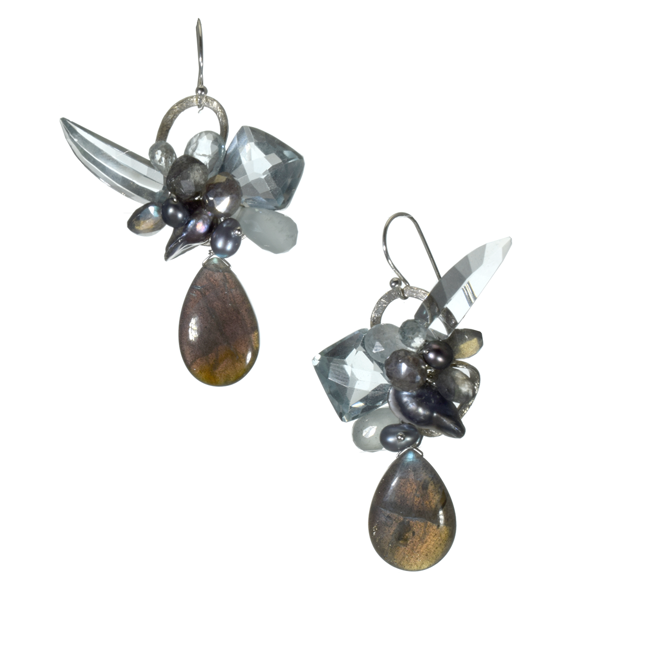 Labradorite drop earrings