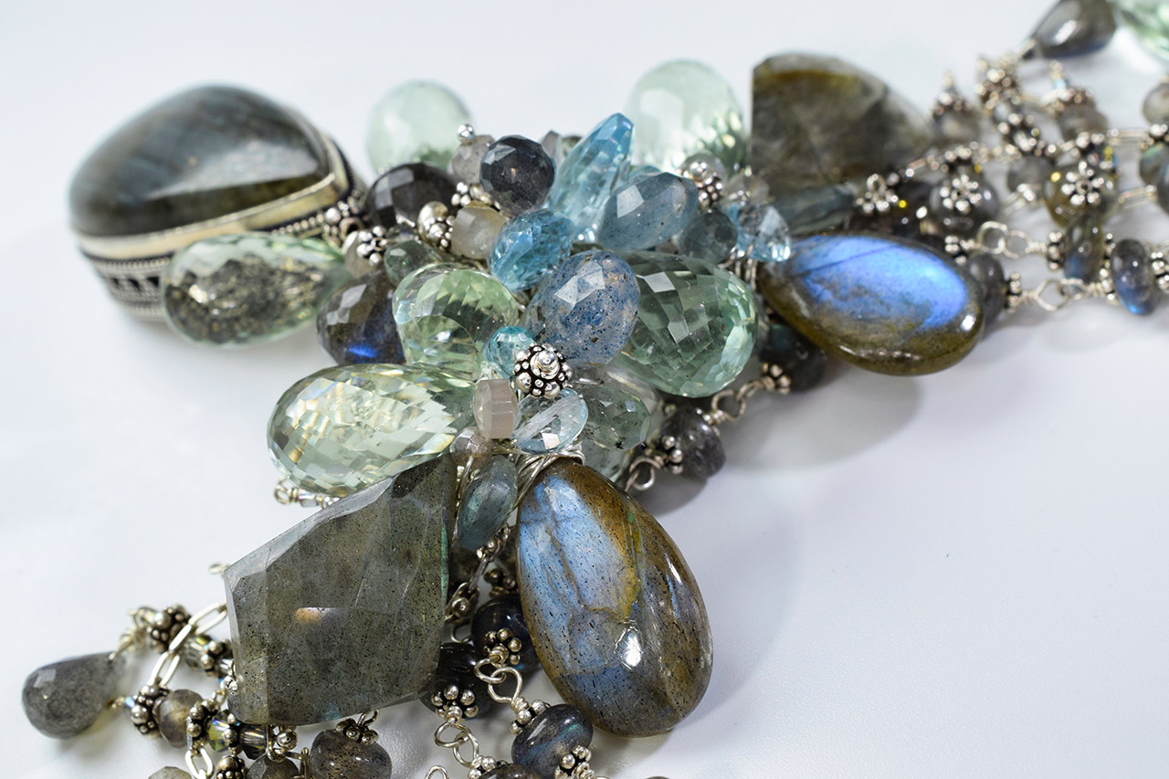 Labradorite statement necklace