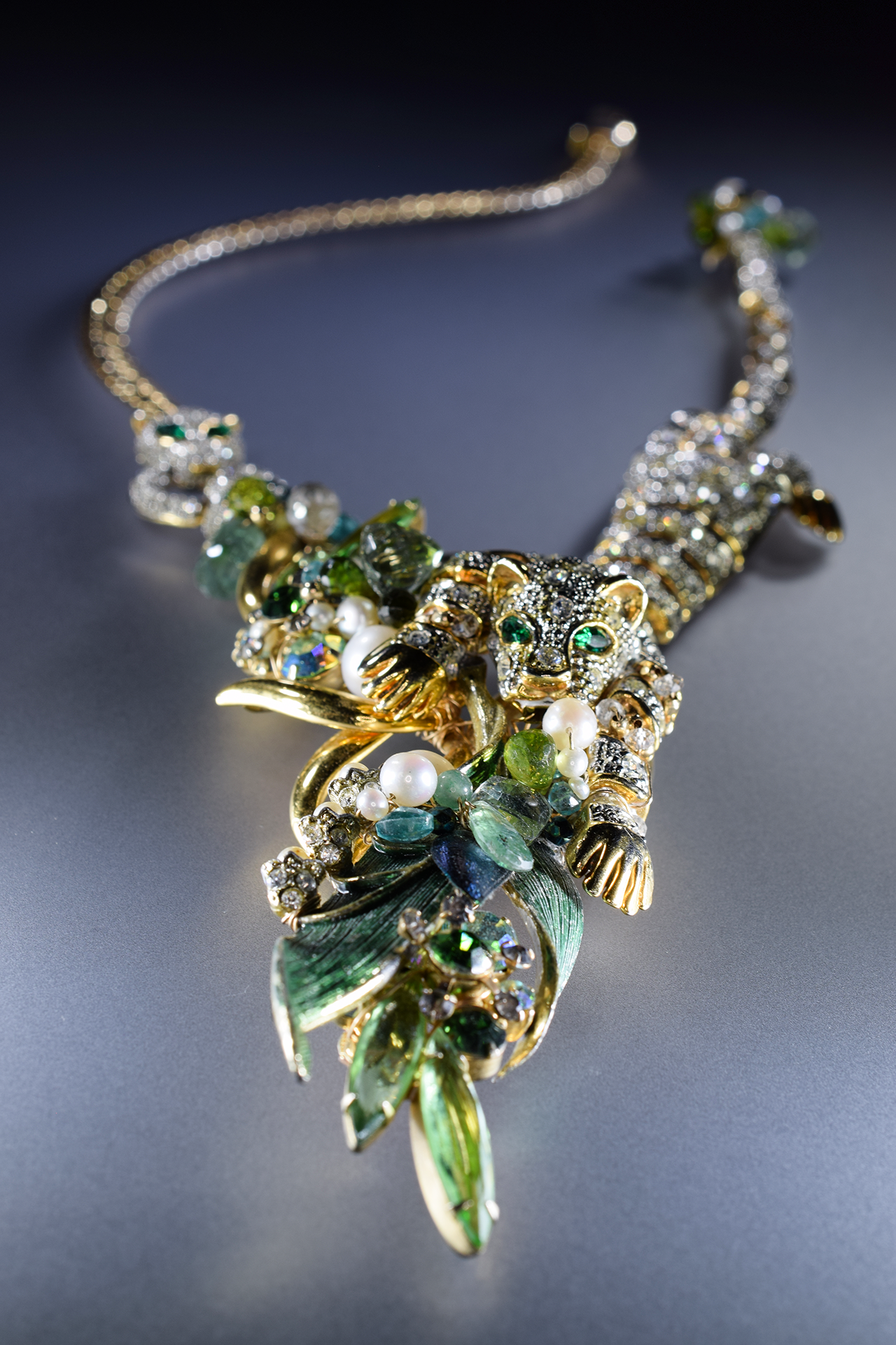 Cartier inspired rhinestone statement necklace