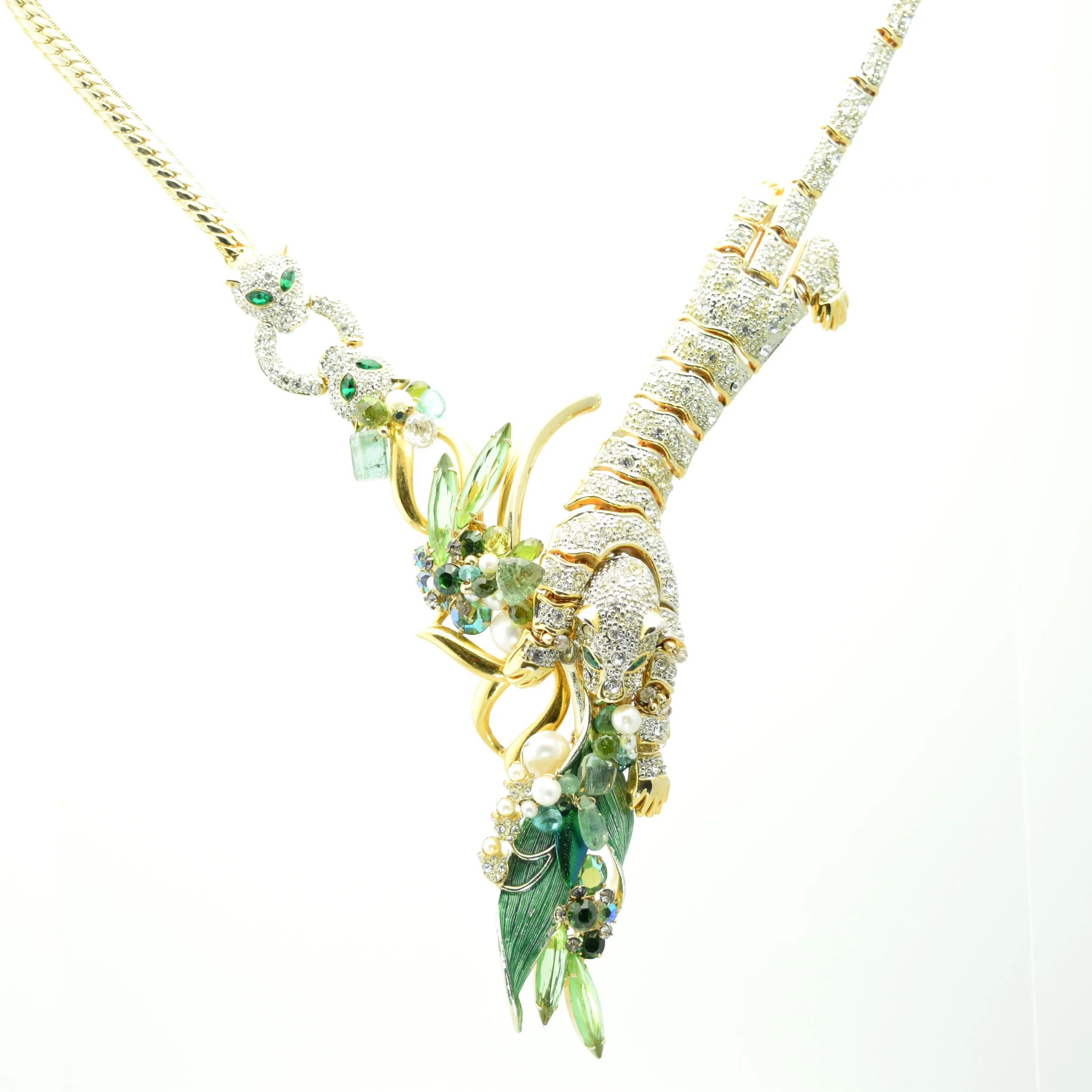 Cartier inspired rhinestone statement necklace