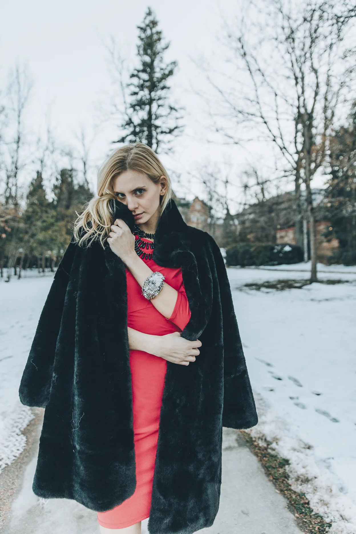 Model wearing statement cuff
