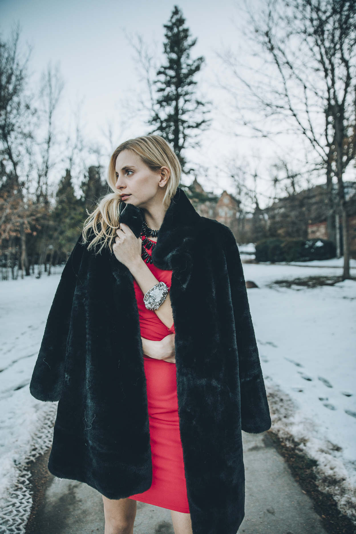 Model wearing statement cuff