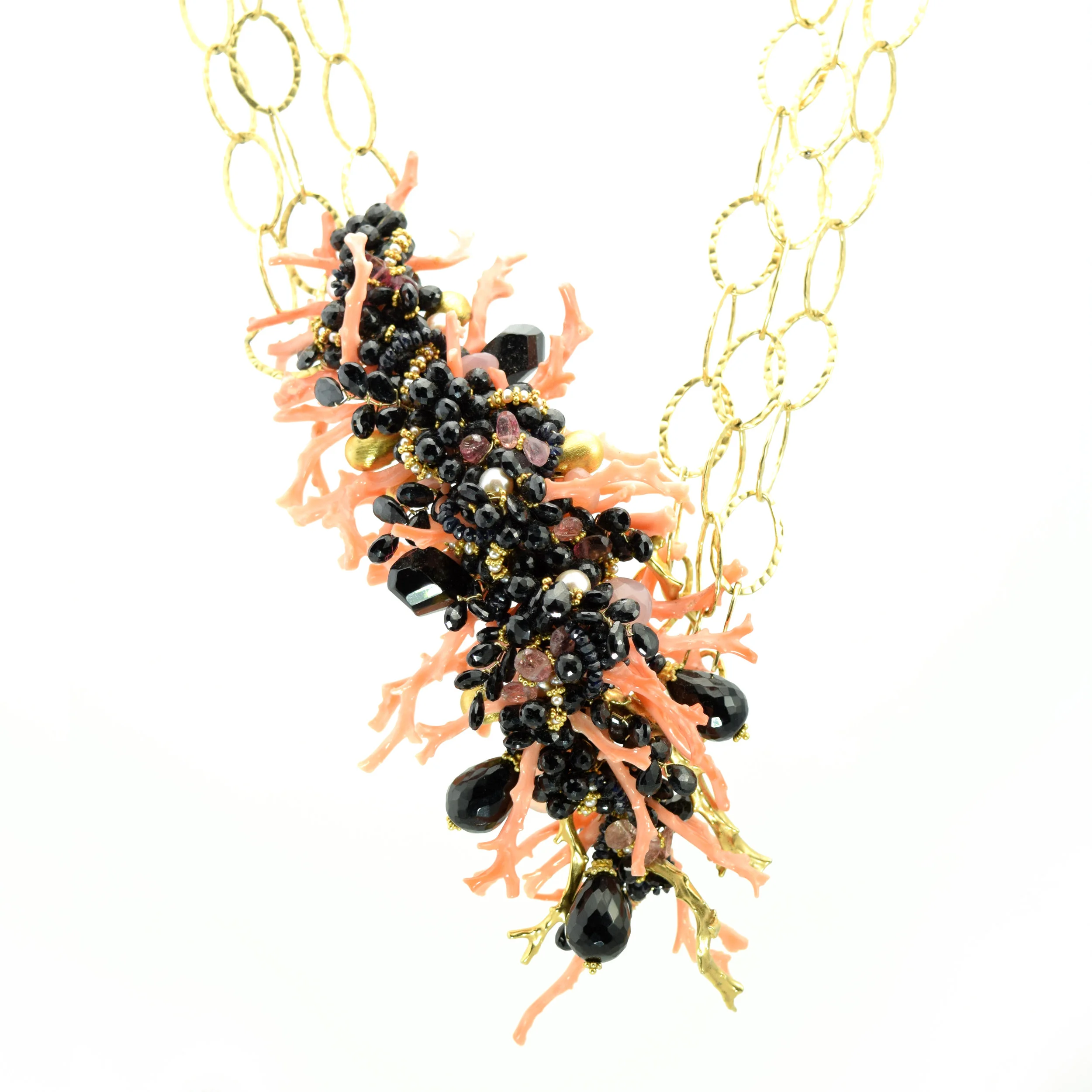 Coral Couture Statement Necklace