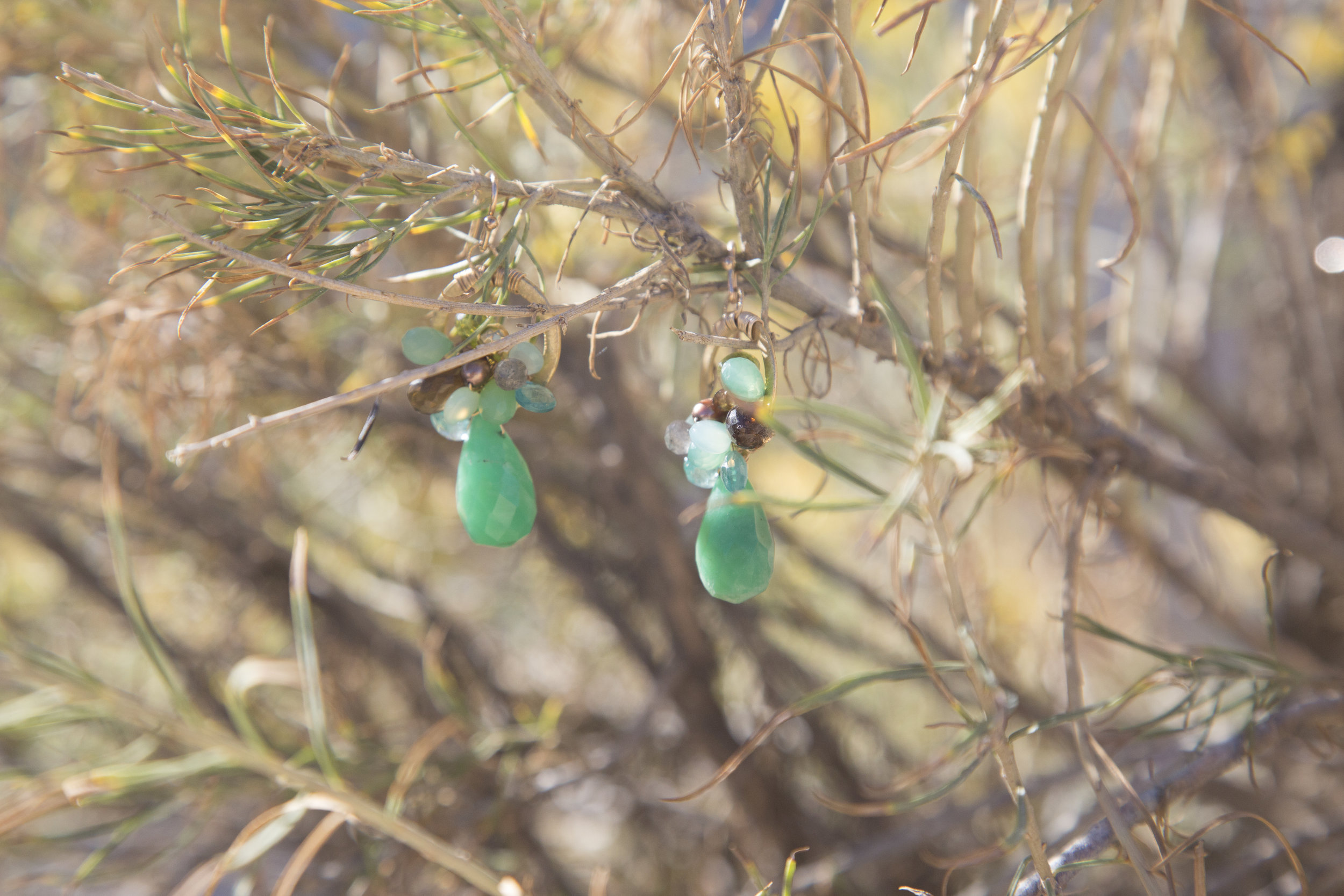 chrysoprase gemstone earrings 