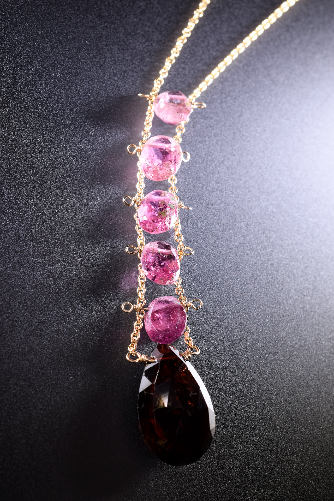 pink tourmaline necklace