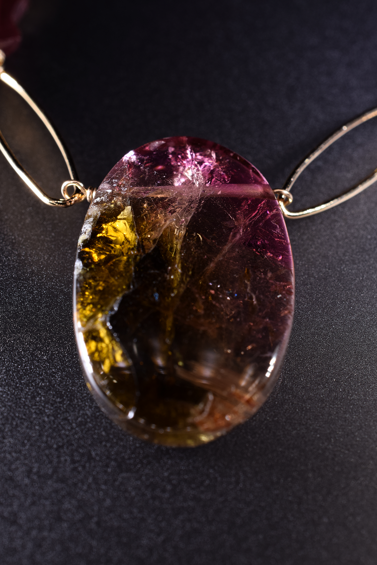 tourmaline and garnet necklace