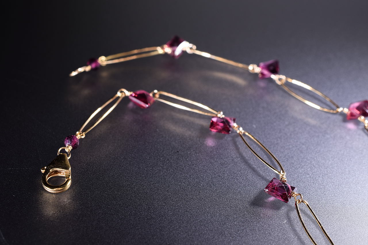 tourmaline and garnet necklace