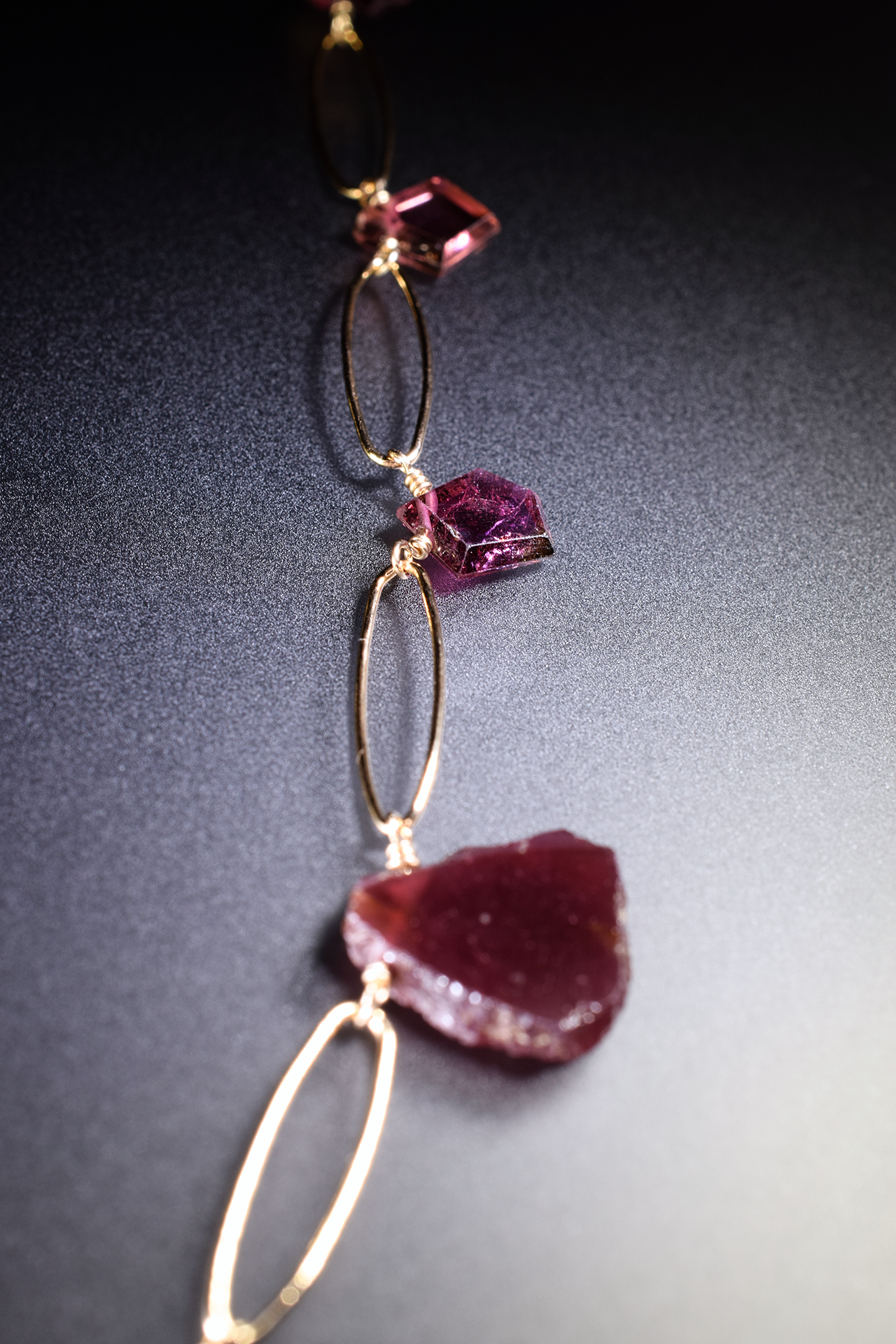 tourmaline and garnet necklace