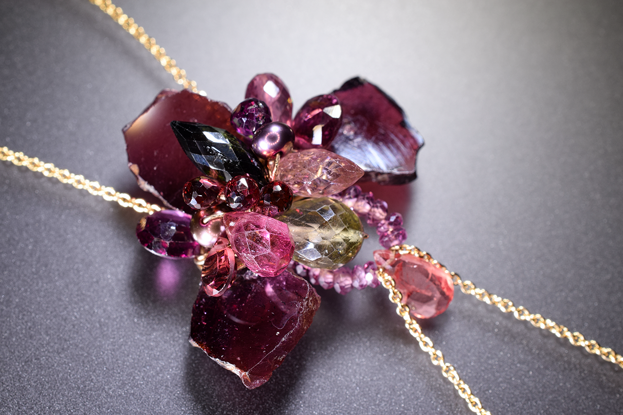 tourmaline drop pendant necklace