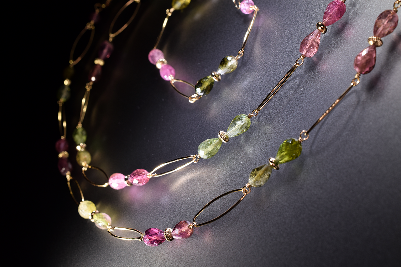 tourmaline layering necklace