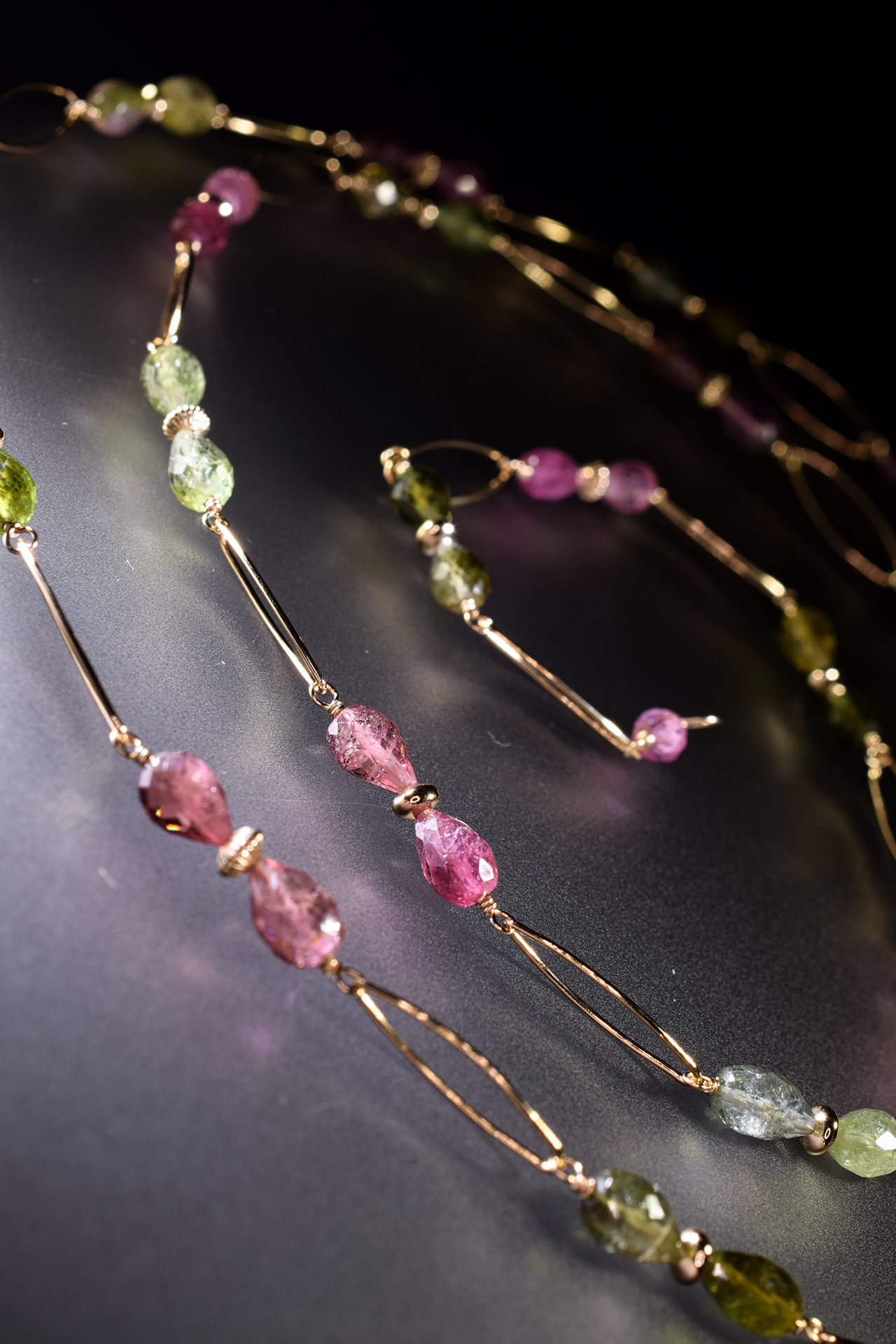 tourmaline layering necklace
