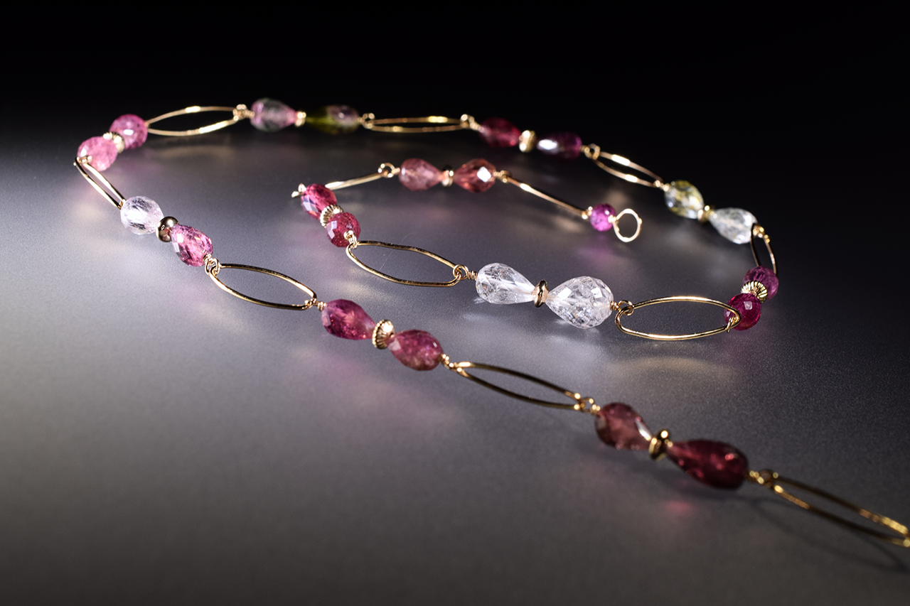 tourmaline layering necklace