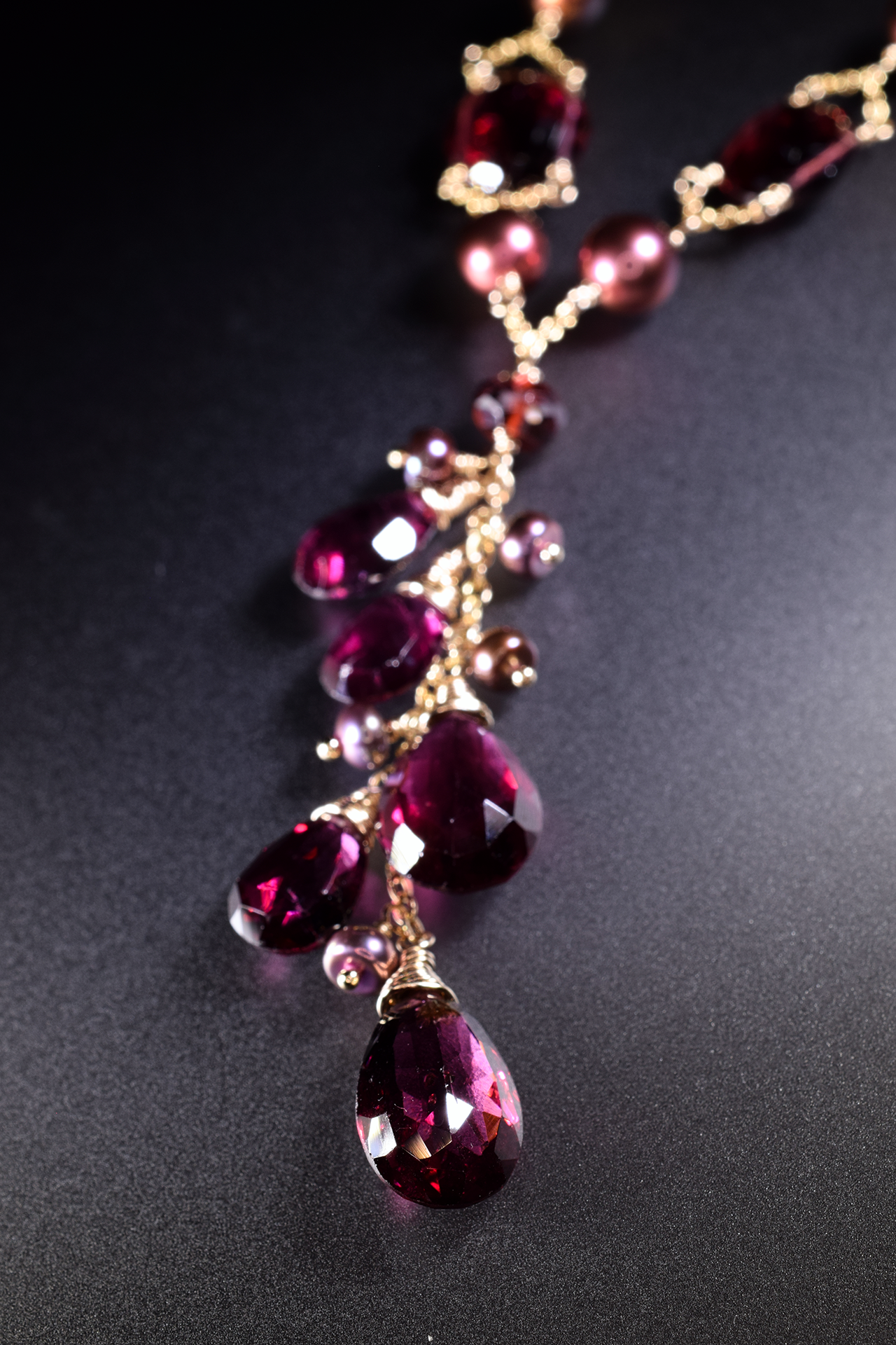 rhodolite garnet necklace 