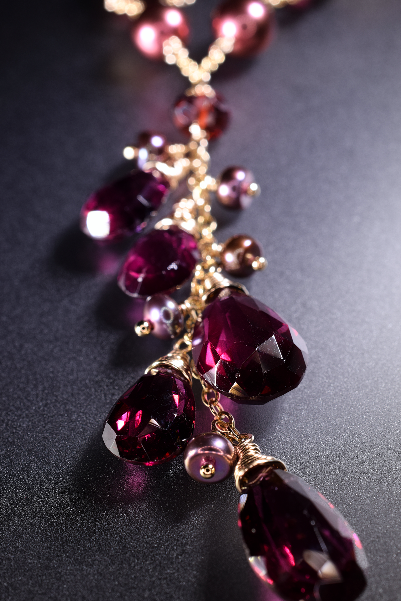 rhodolite garnet necklace 