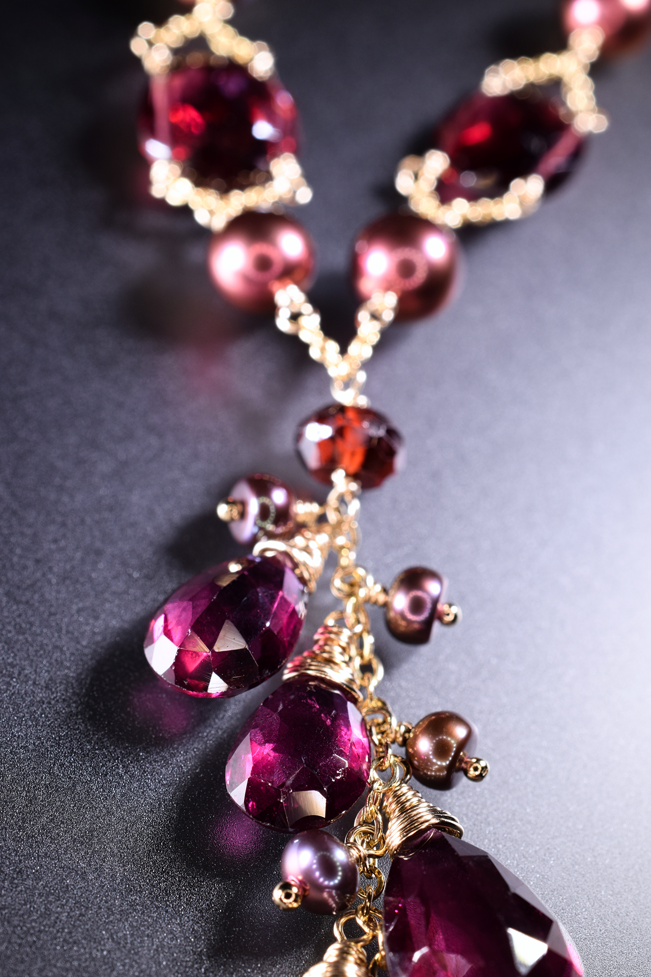 rhodolite garnet necklace 