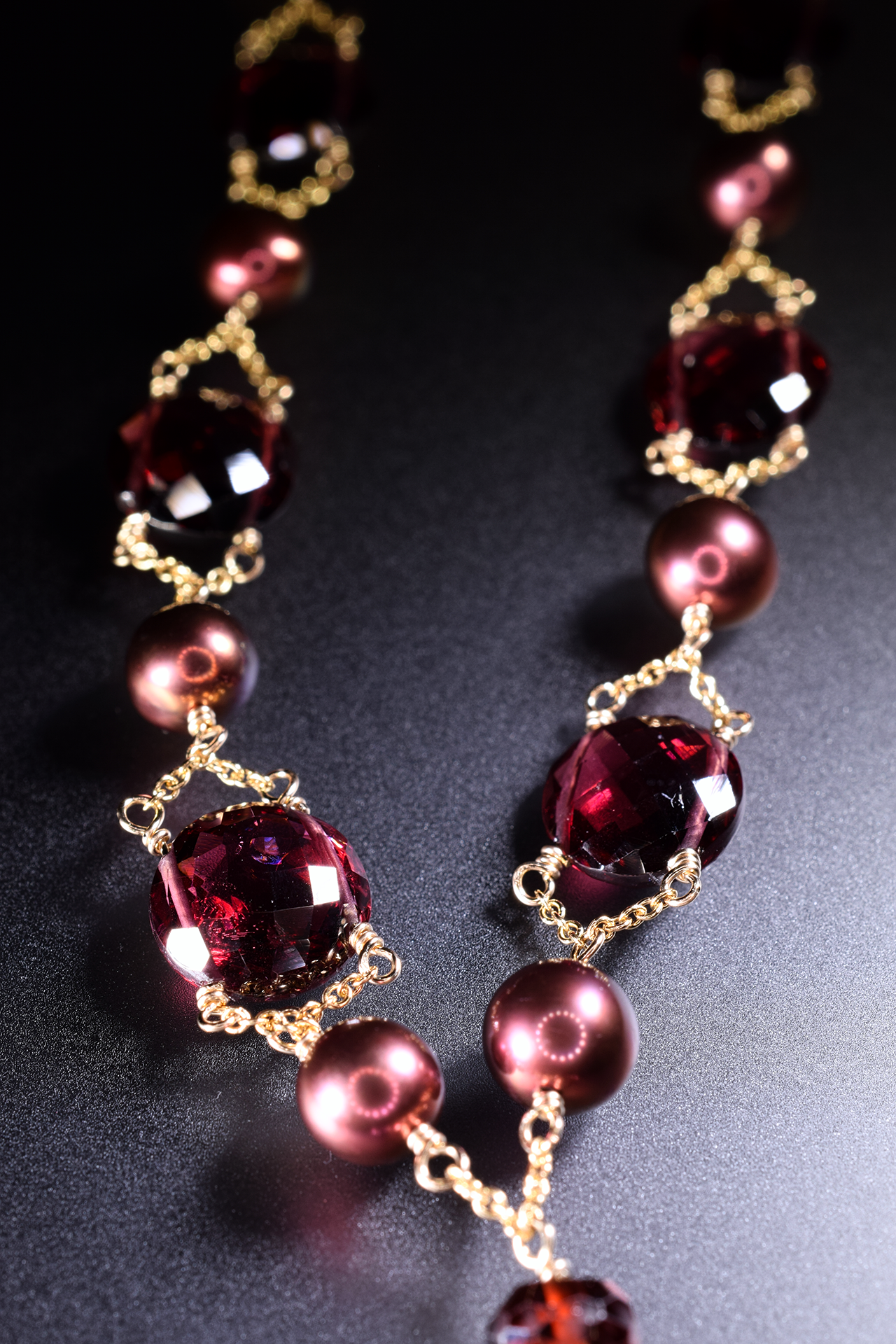 rhodolite garnet necklace 