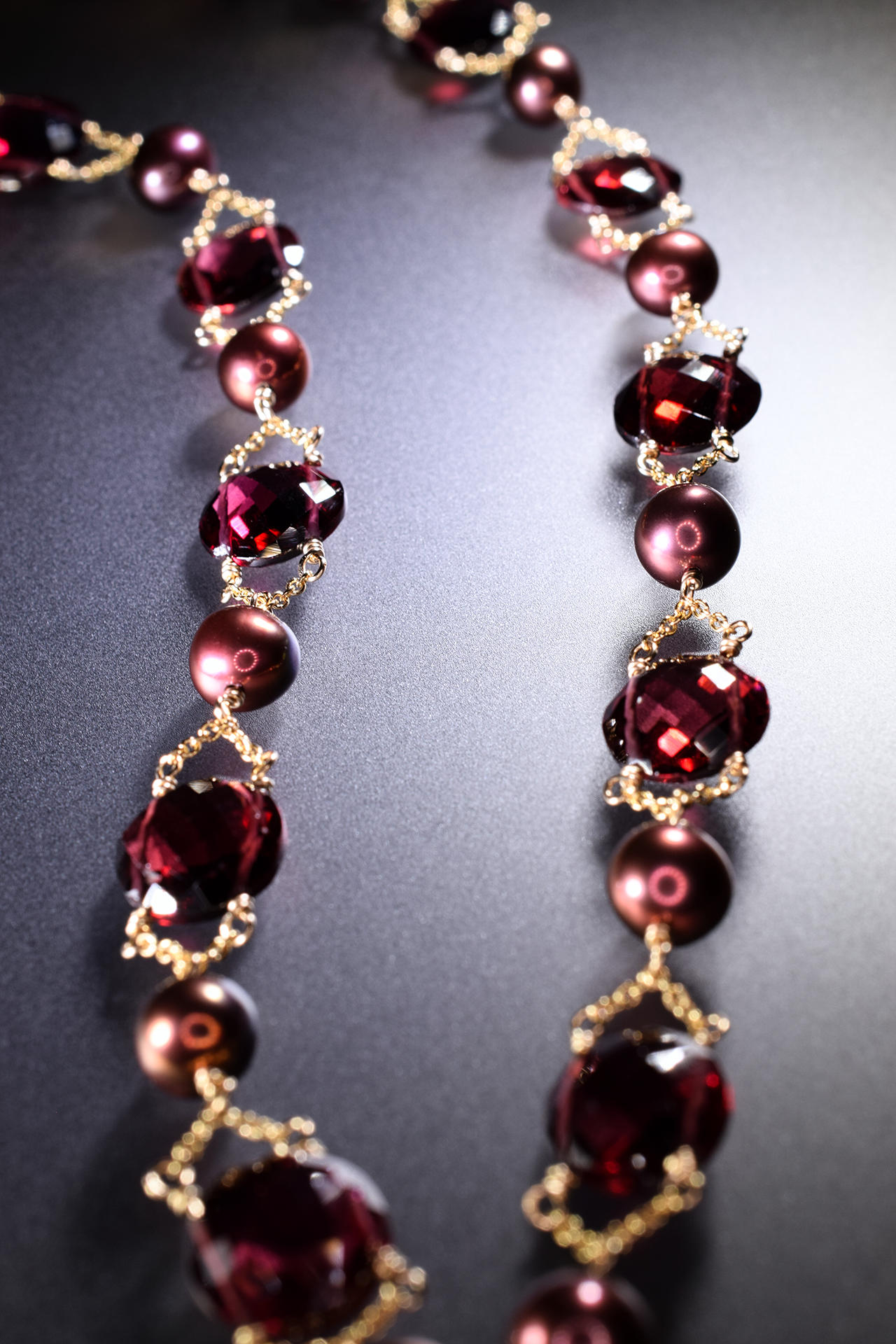 rhodolite garnet necklace 