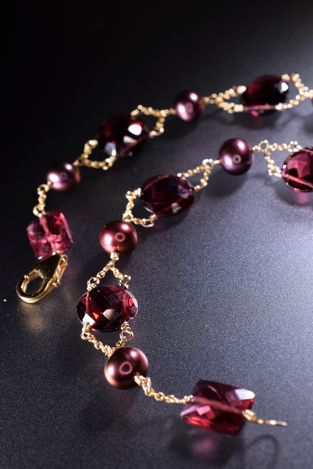 rhodolite garnet necklace 