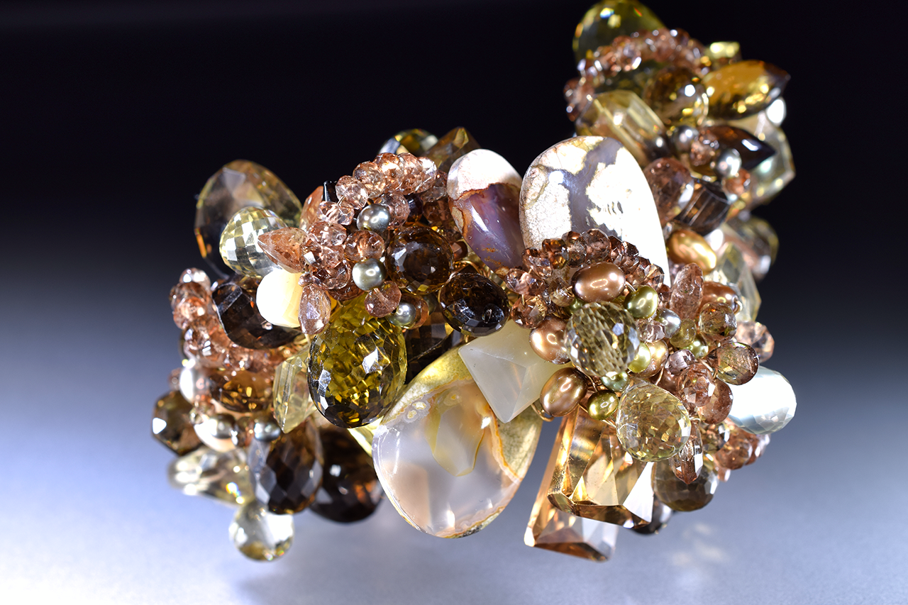 gemstone cuff bracelet