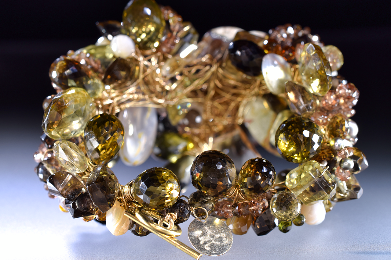 gemstone cuff bracelet