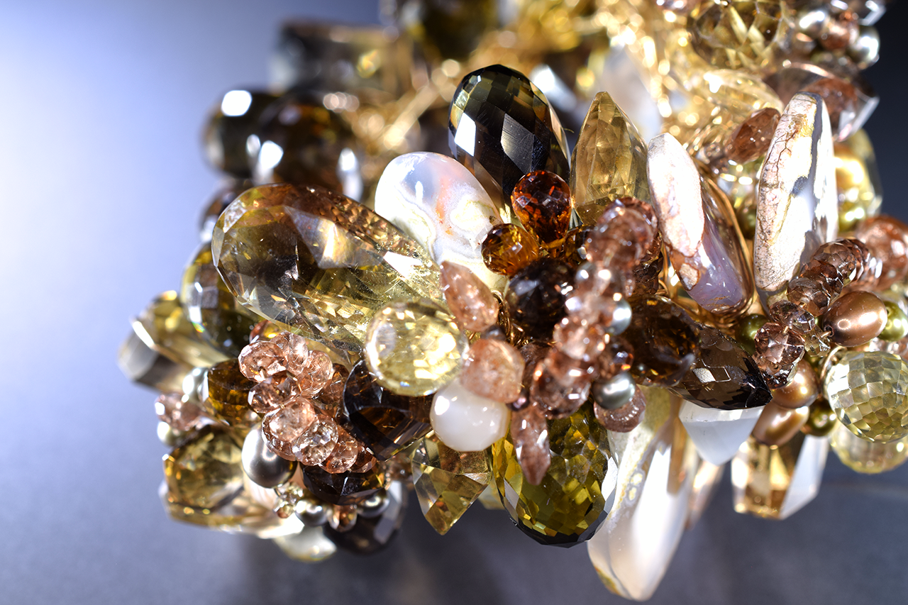 gemstone cuff bracelet