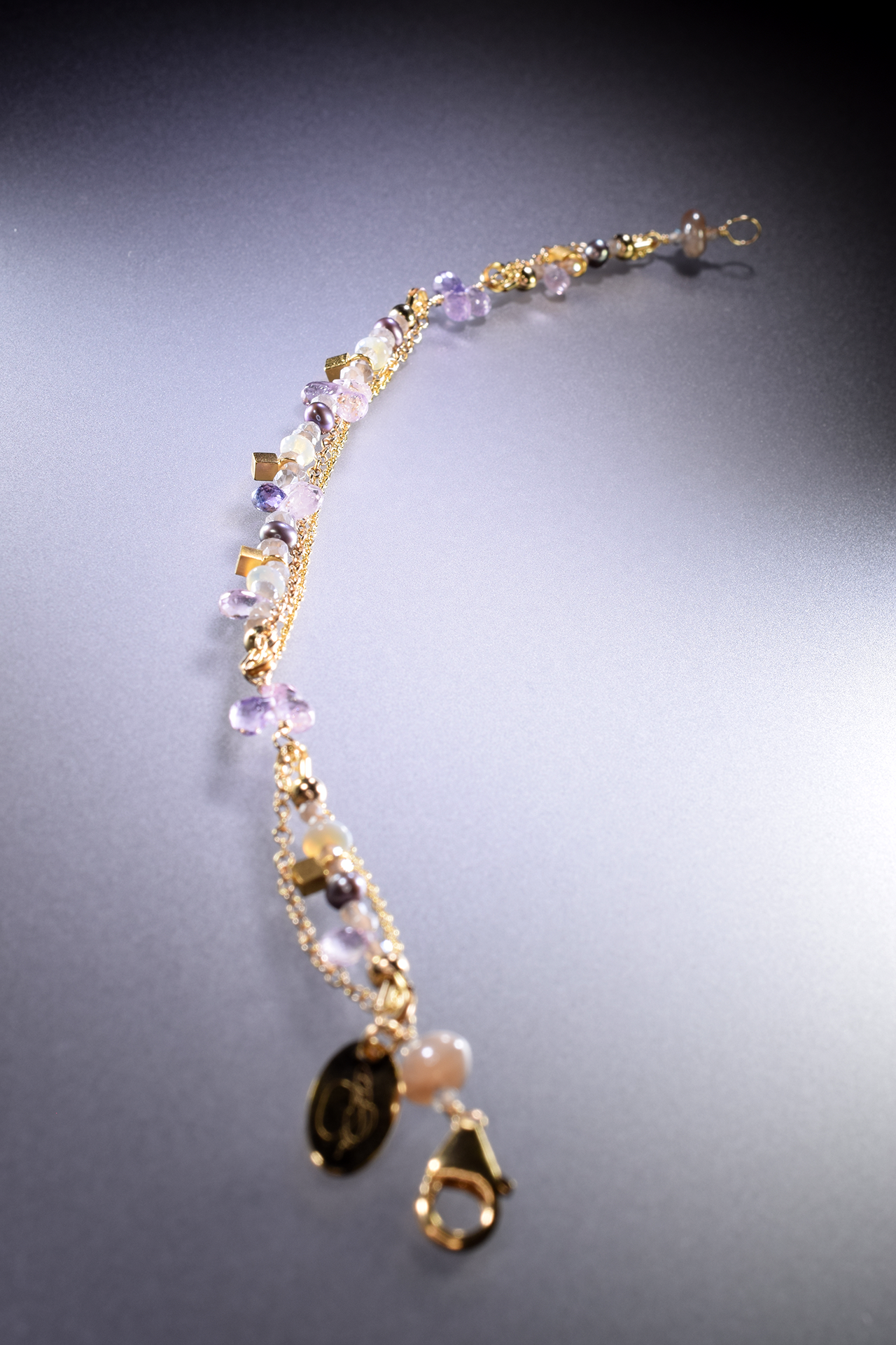 delicate layering gemstone bracelets