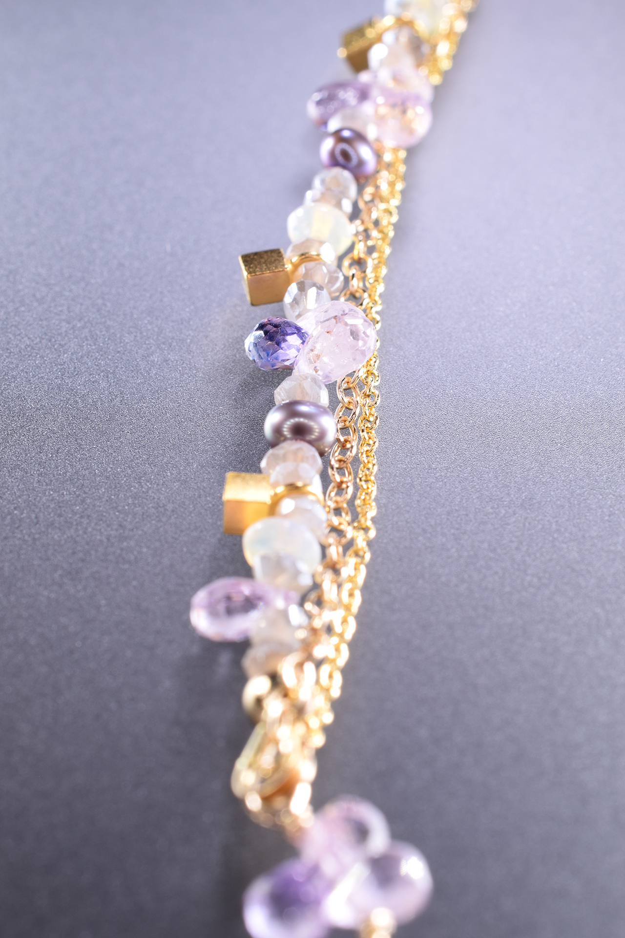 delicate layering gemstone bracelets