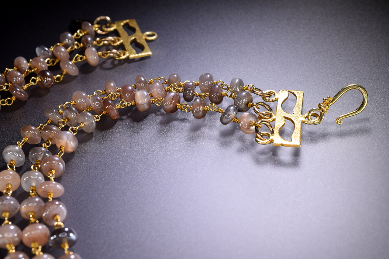 signature statement asymmetric gemstone cluster with multi gold spikes necklace