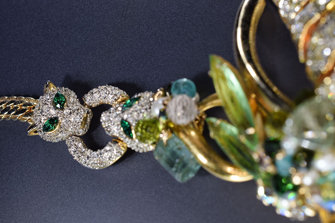 Cartier inspired rhinestone statement necklace