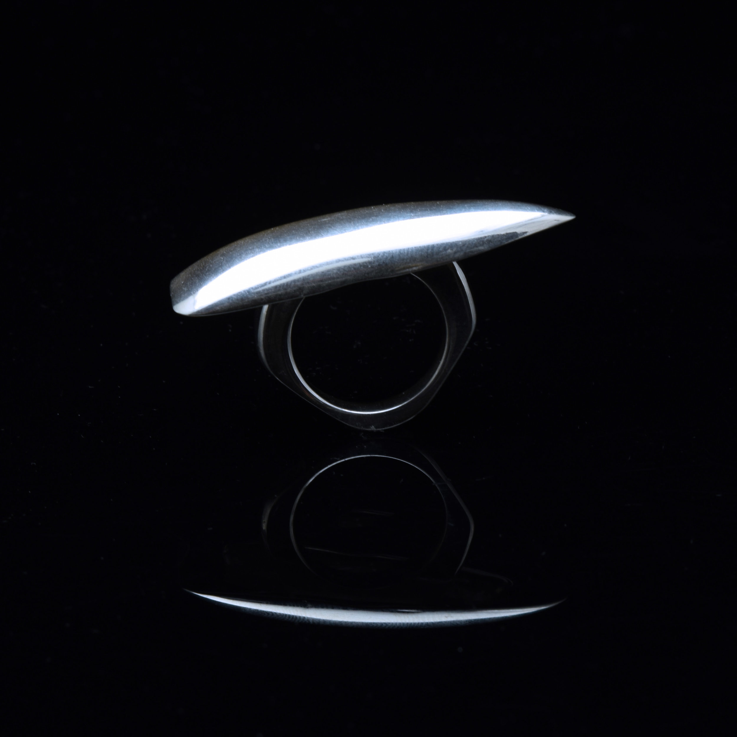 casted sterling silver talon ring