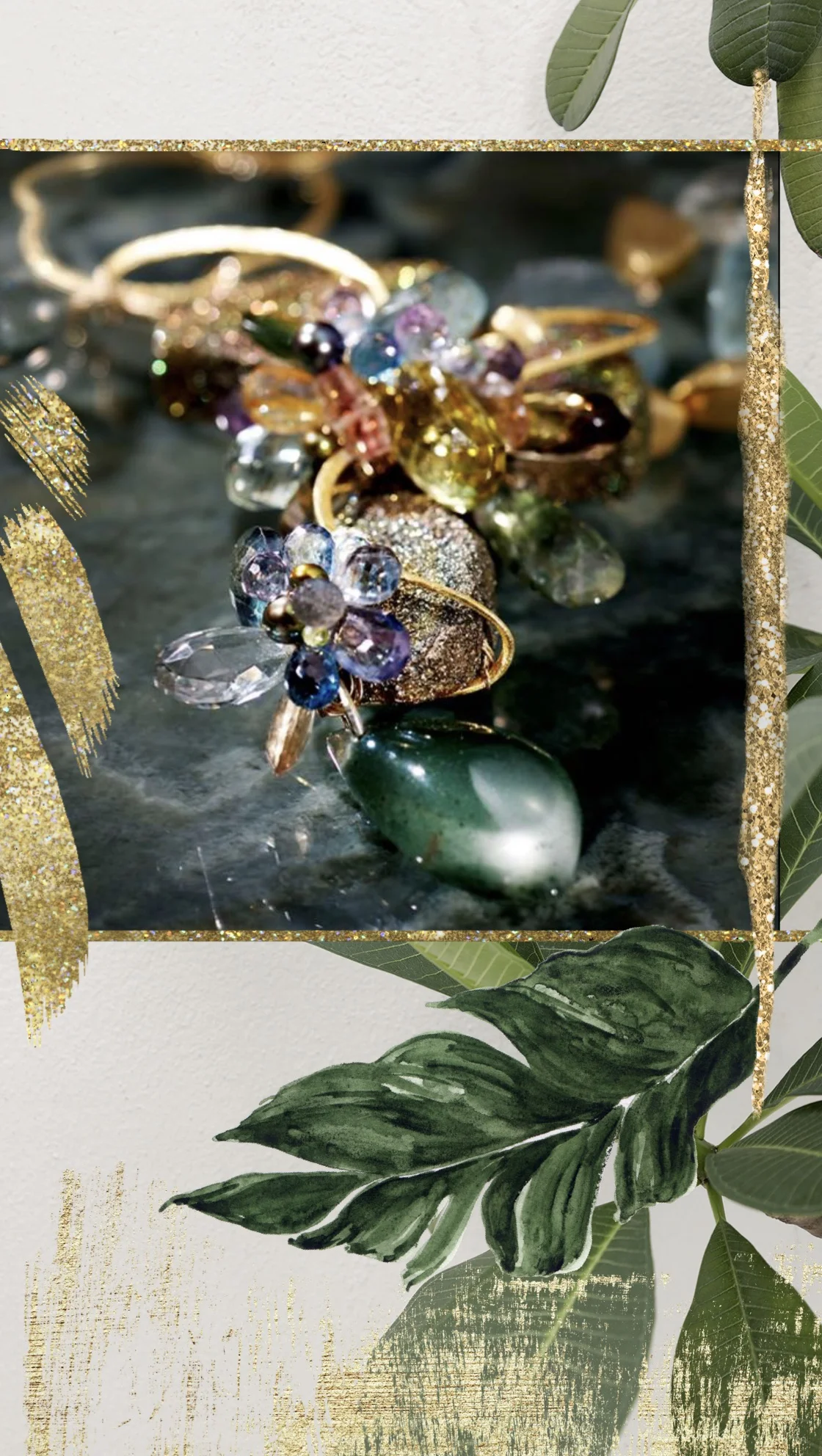 gemstone statement necklace