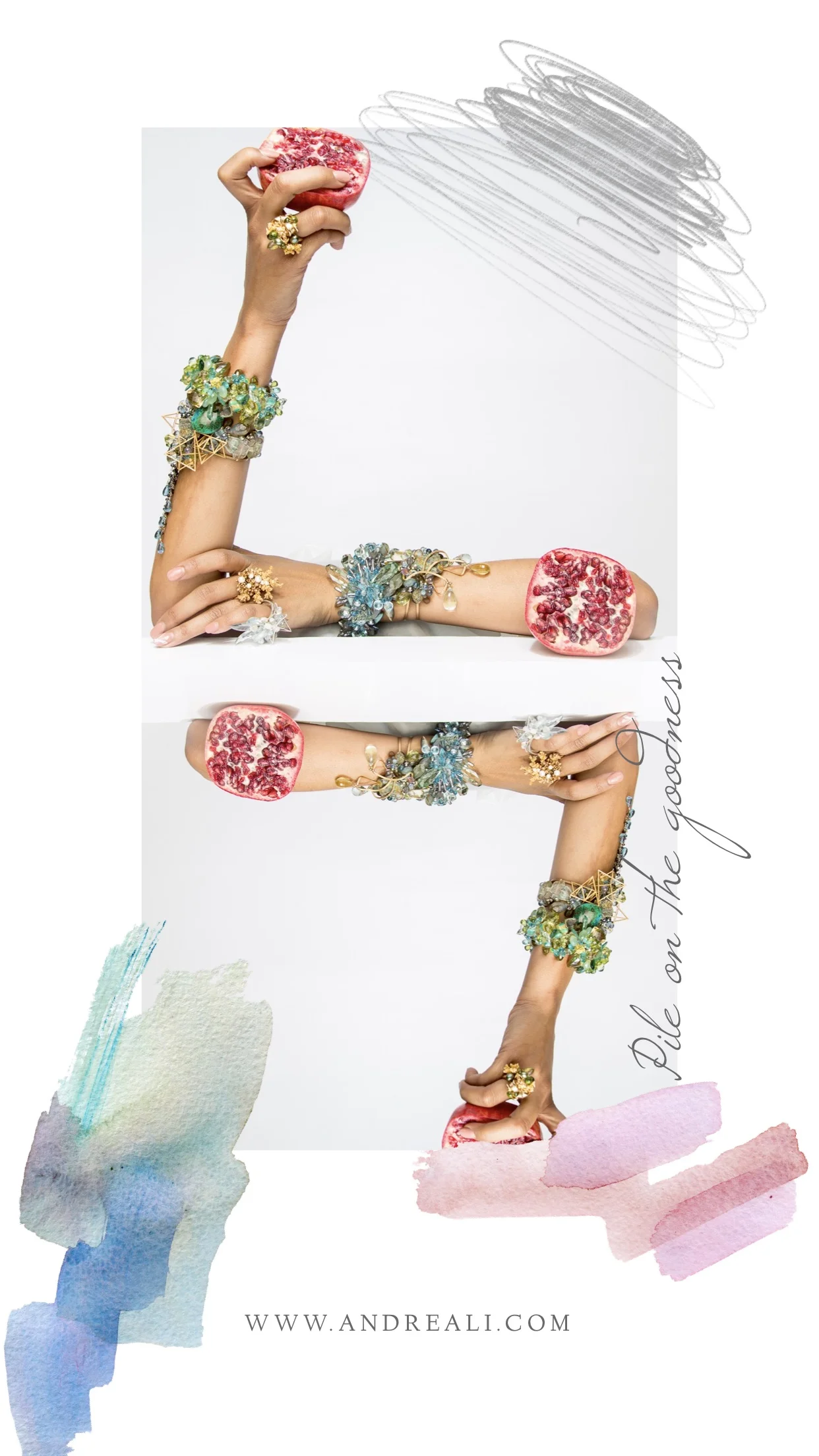rainbow pyrite and gemstone cuff