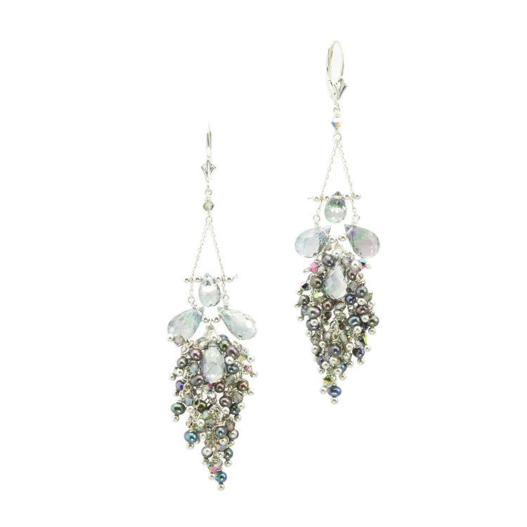 Mystic Topaz Chandelier Earrings, by Andrea Li