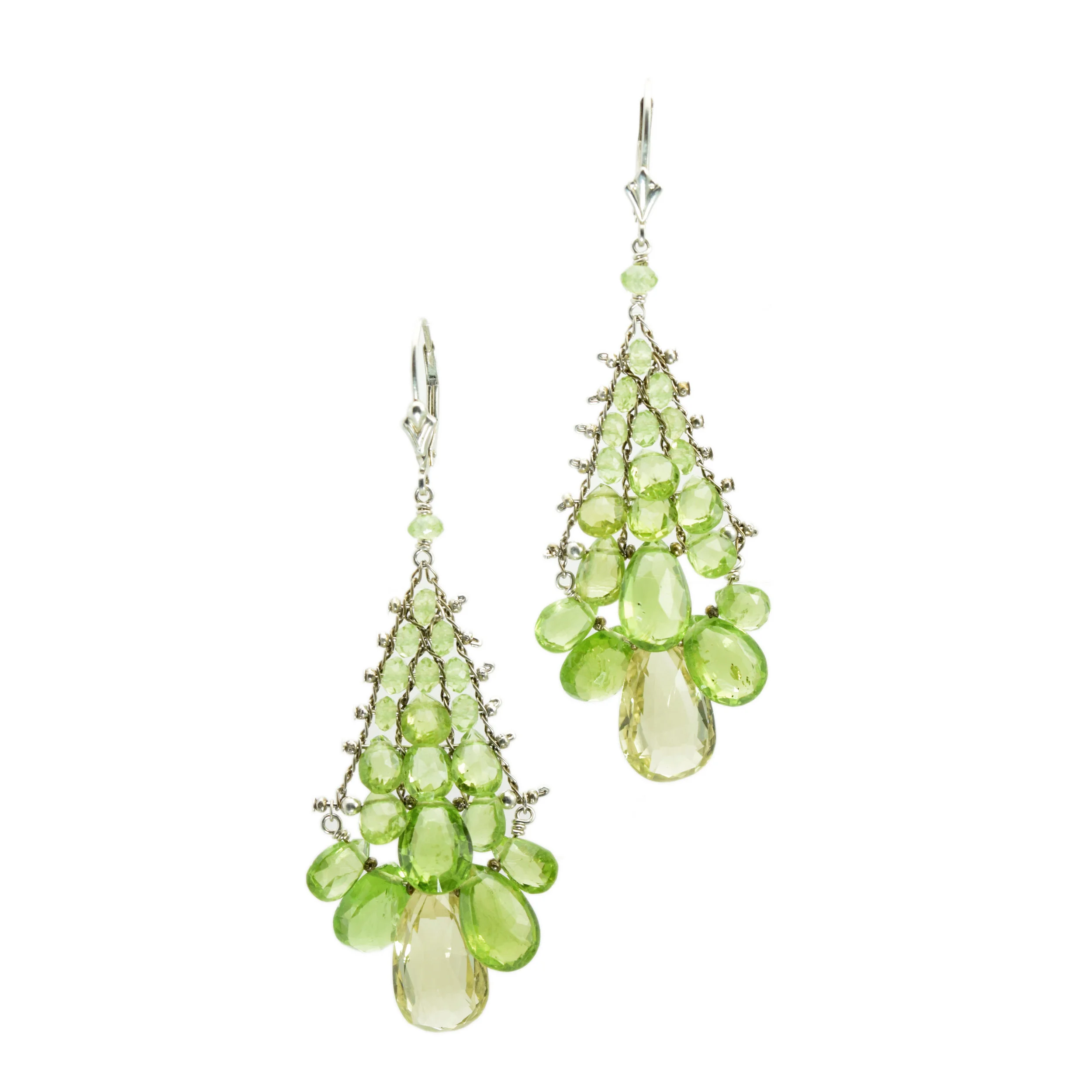 Peridot and Sterling Silver Earrings
