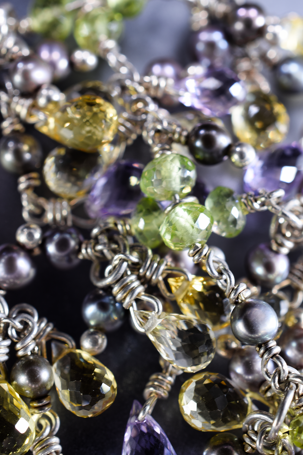 Gemstone Chandelier Earrings