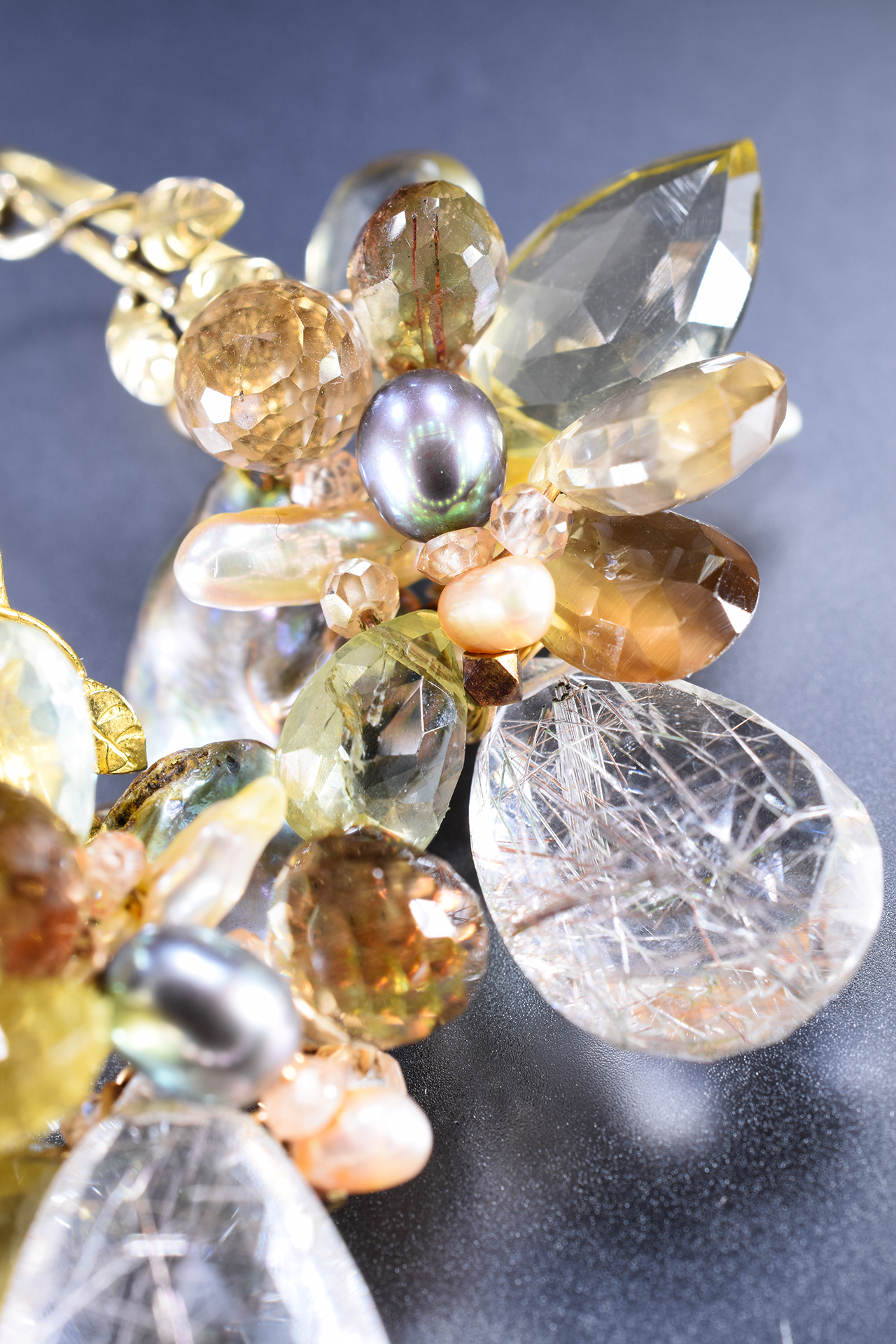 Gemstone and 18k Earrings