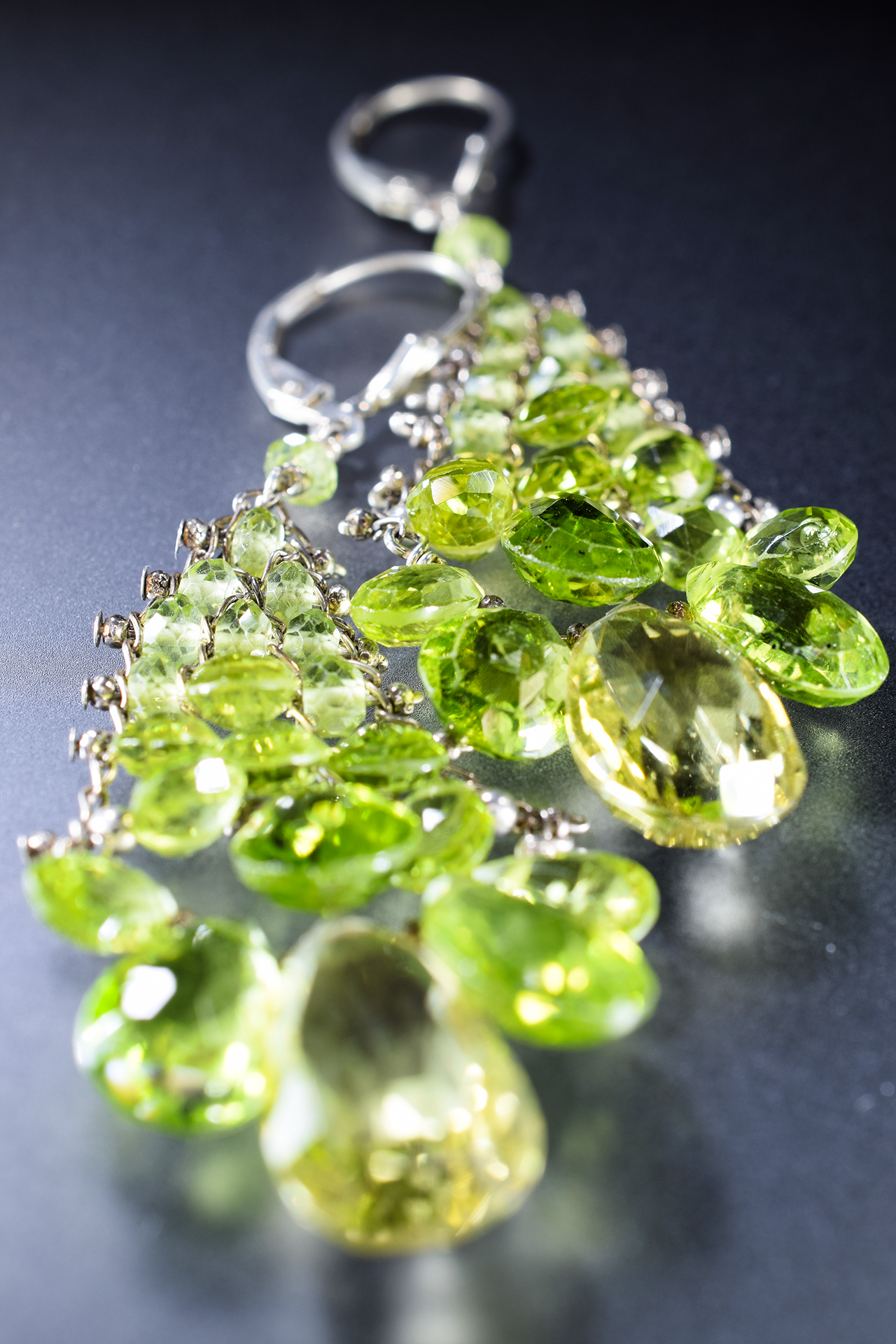 Peridot and Sterling Silver Earrings