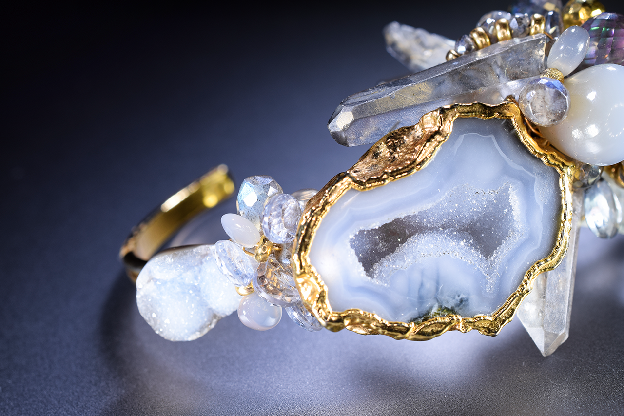 Druzy and Gemstone Bracelet