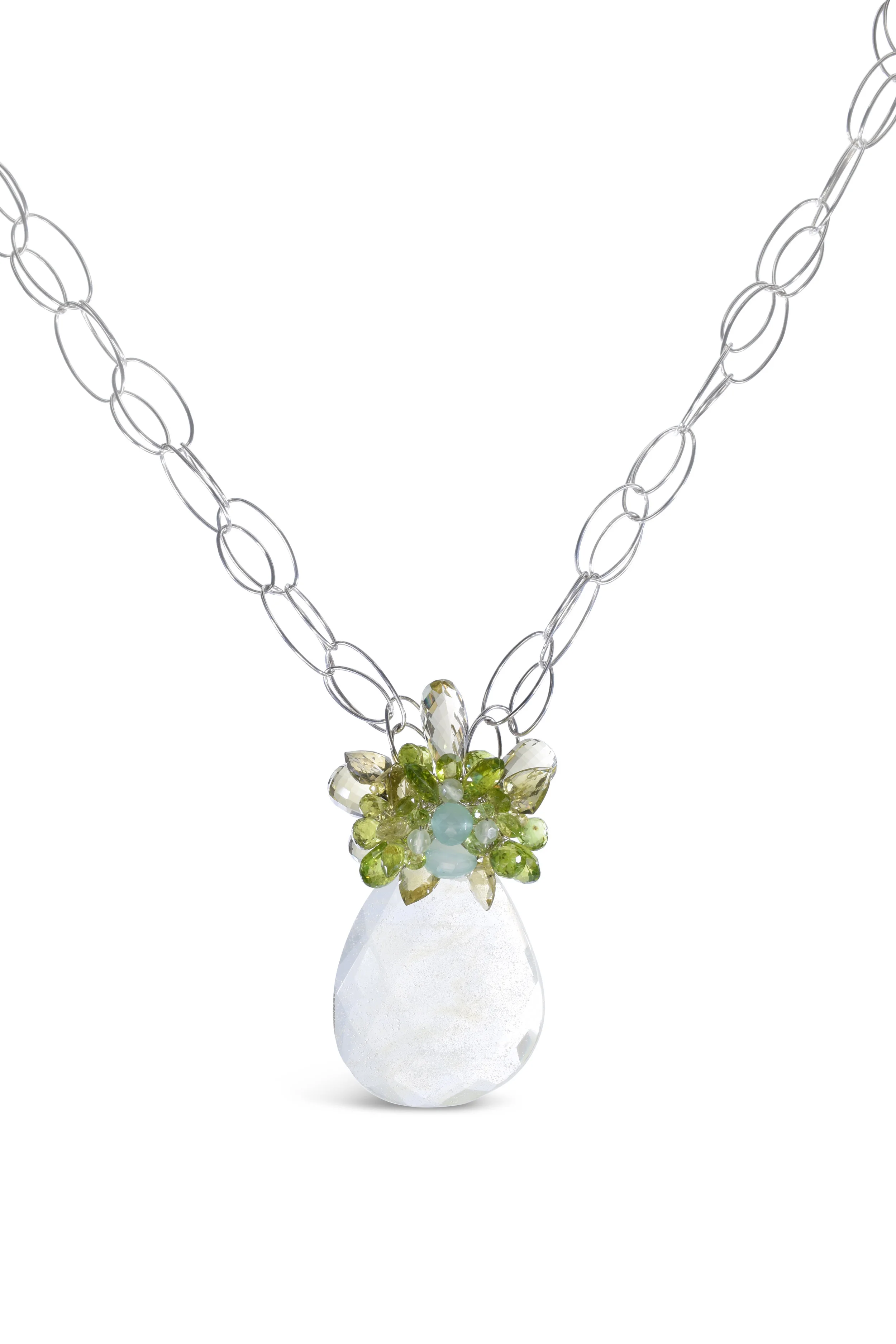 Pineapple Quartz and Gemstone Necklace