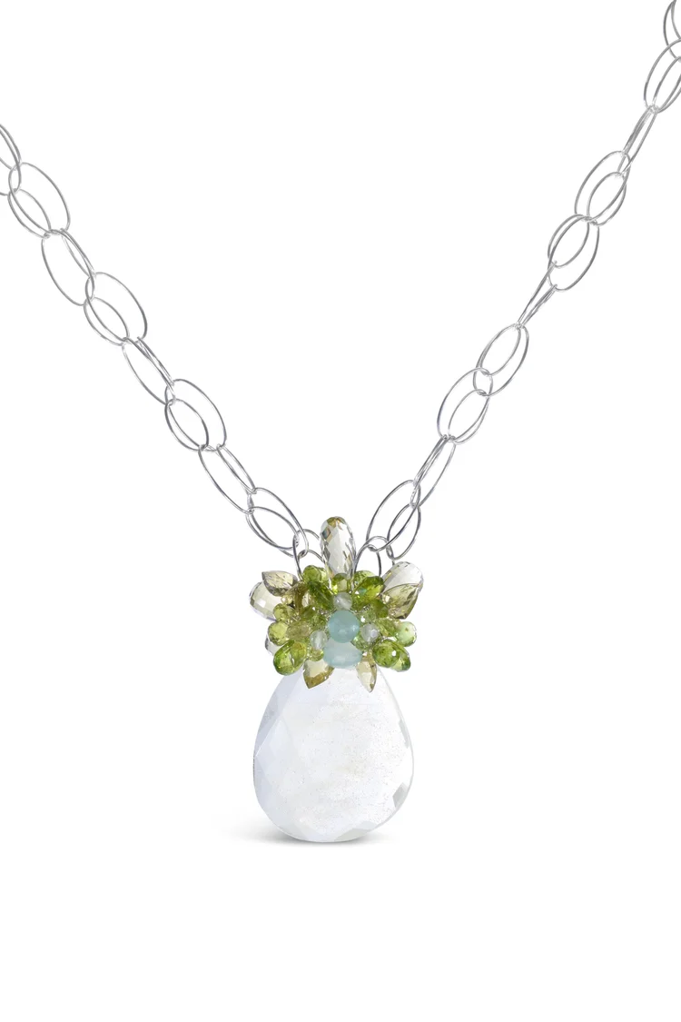 Pineapple Quartz and Gemstone Necklace, by Andrea Li
