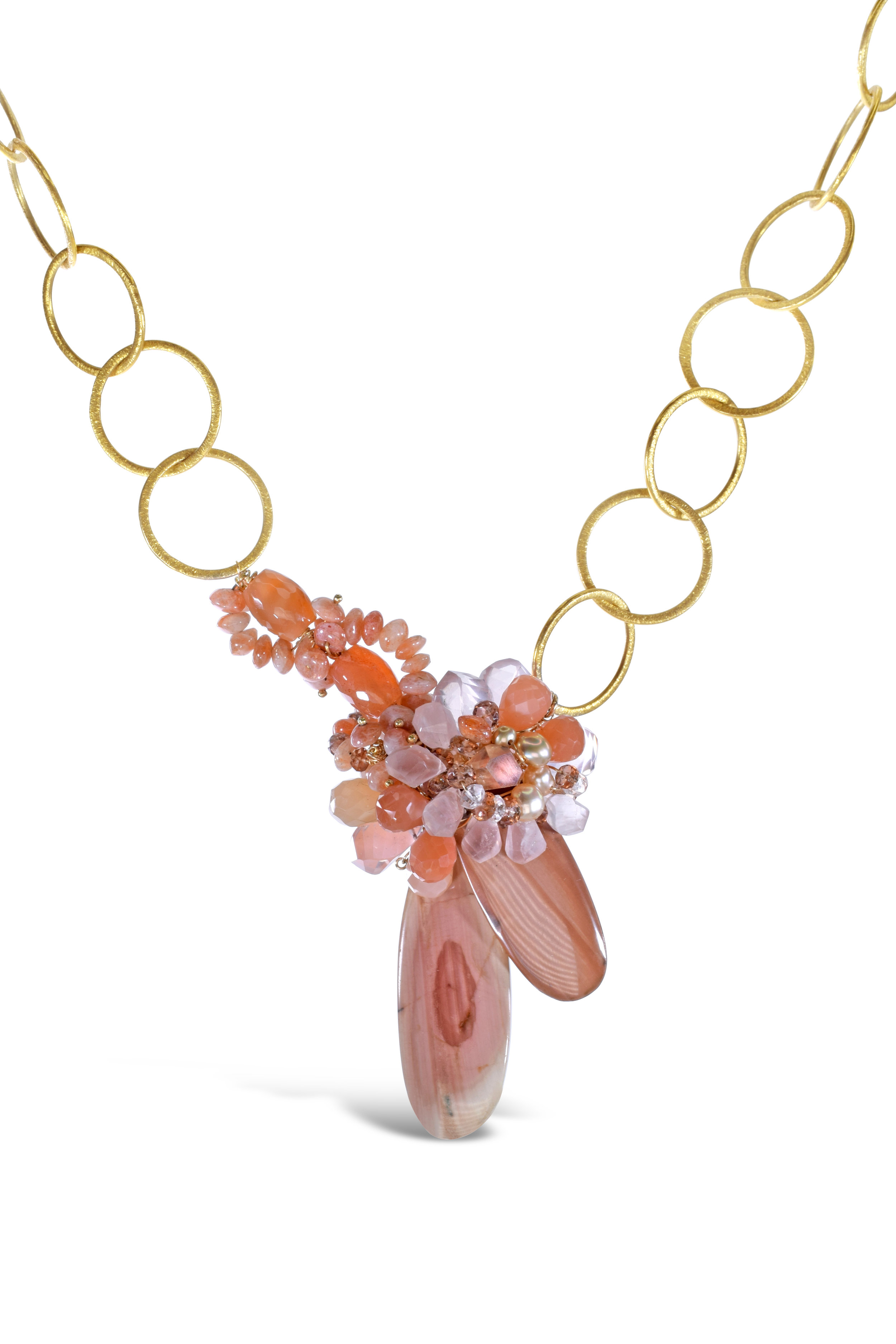 Imperial Jasper and Sunstone Necklace