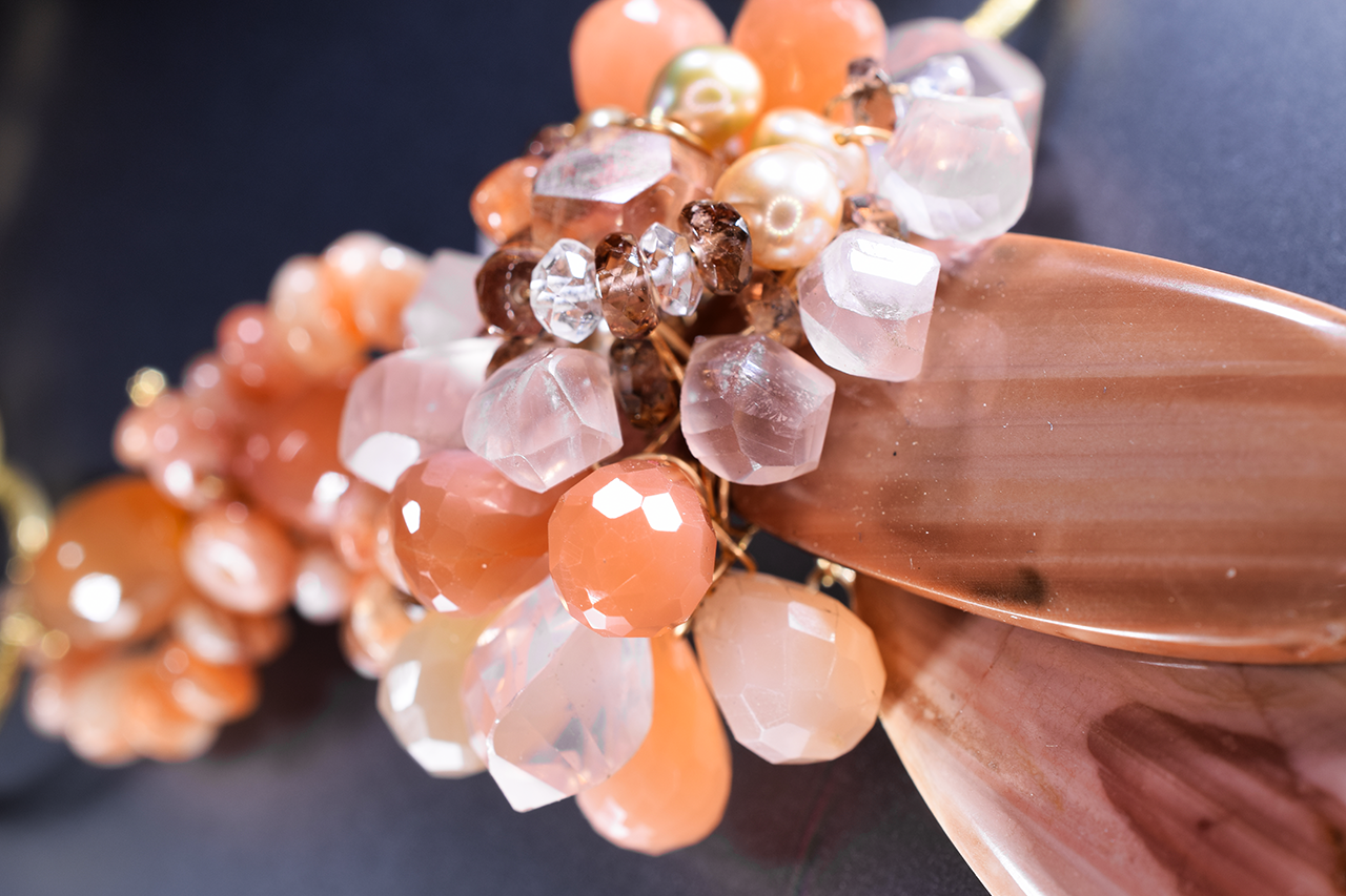 Imperial Jasper and sunstone Necklace