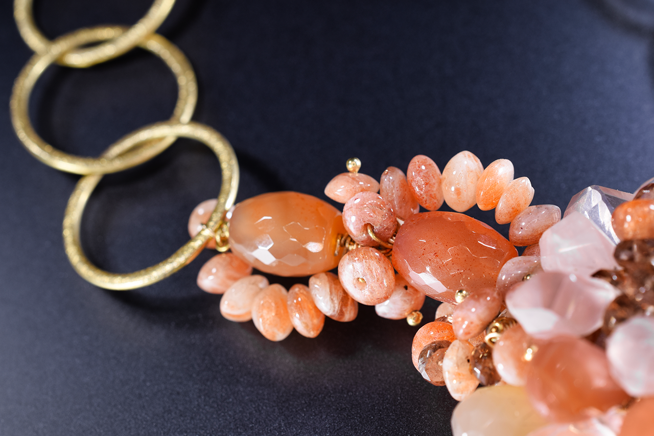 Imperial Jasper and sunstone Necklace